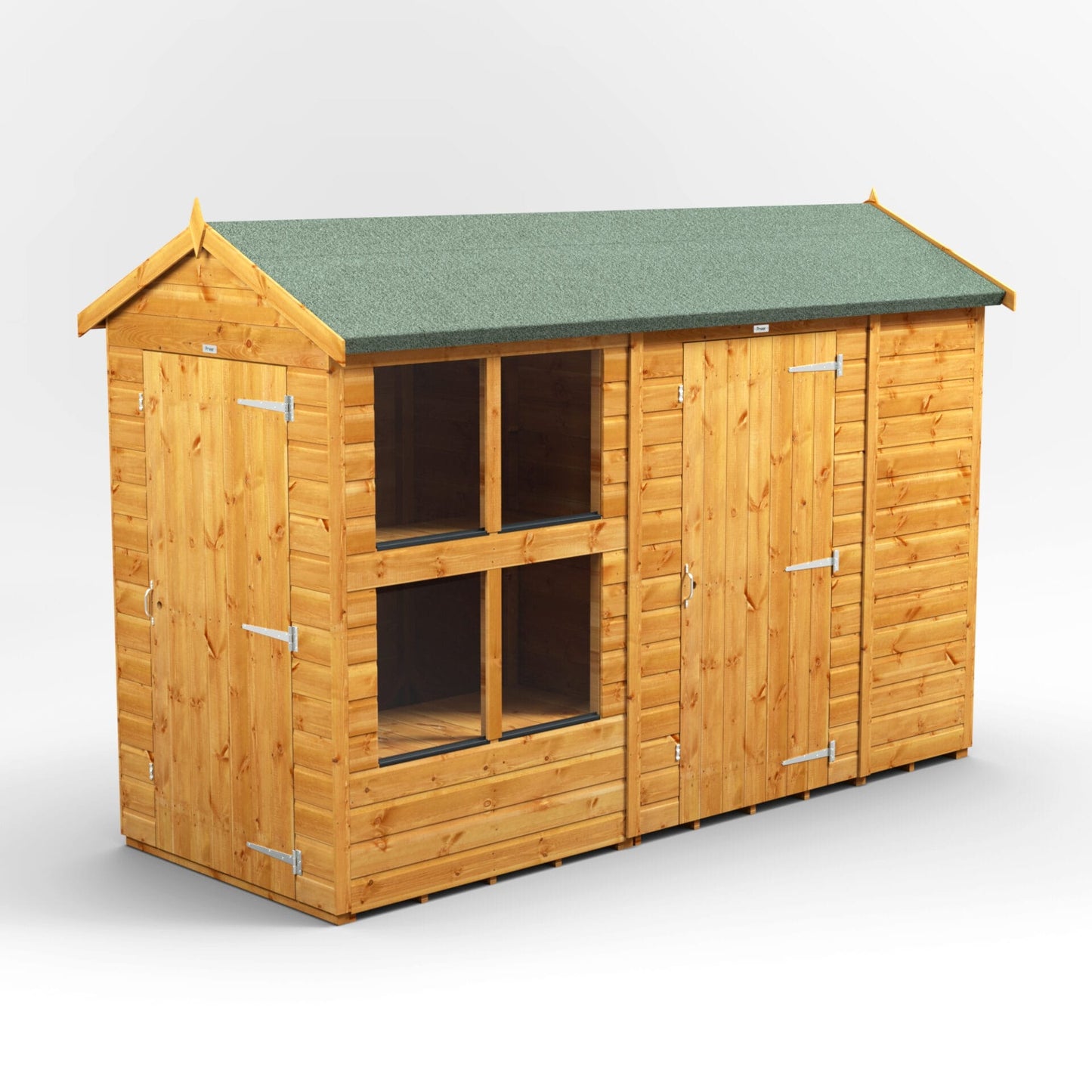 Kombi-Holz-Gewächshaus mit Satteldach