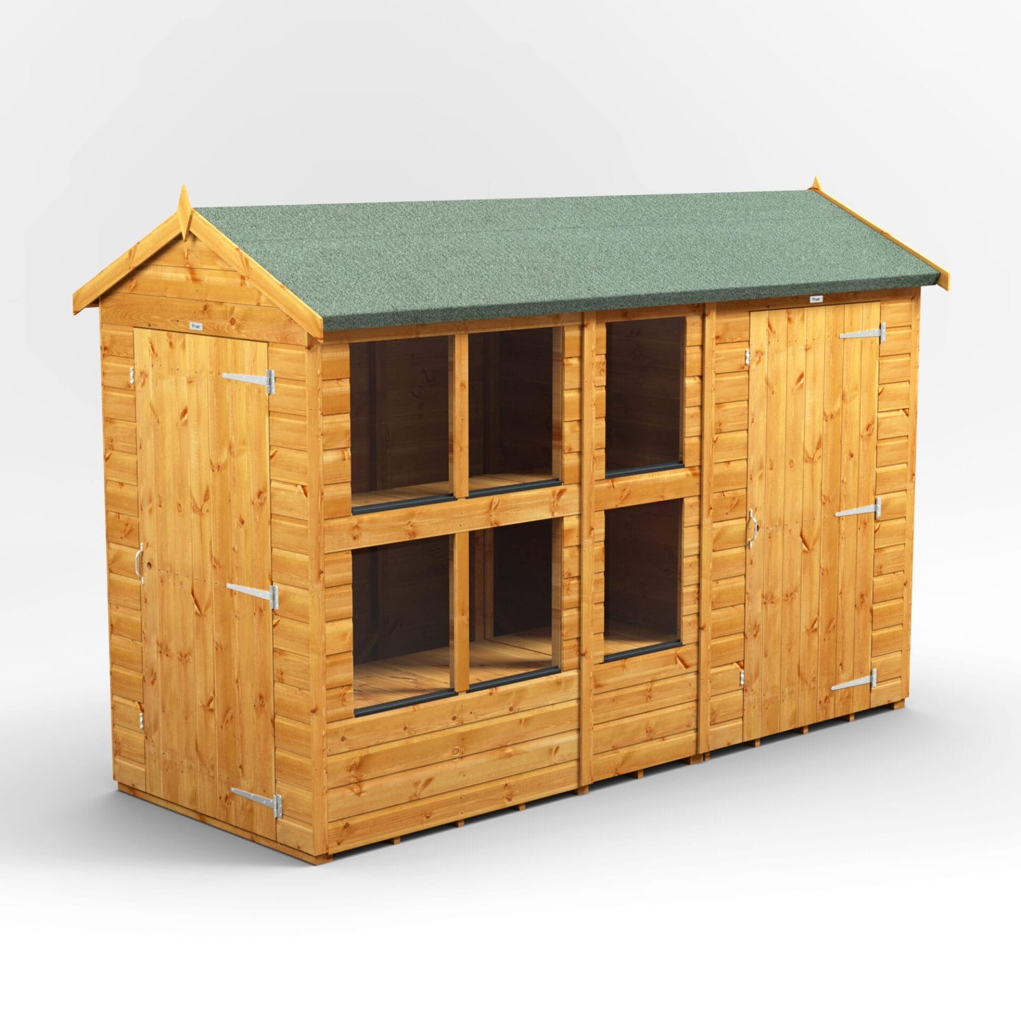 Kombi-Holz-Gewächshaus mit Satteldach