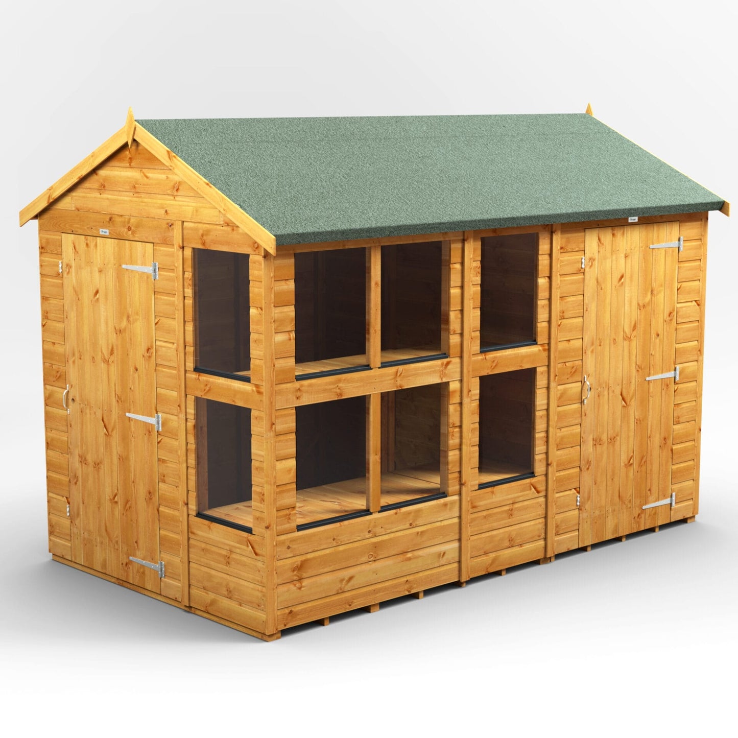 Kombi-Holz-Gewächshaus mit Satteldach