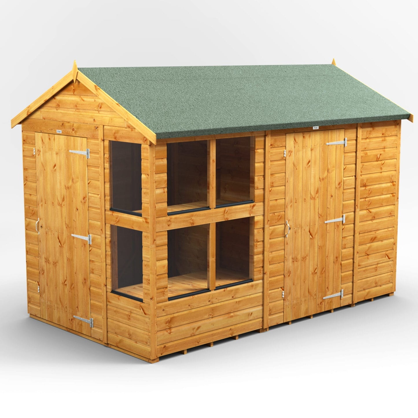 Kombi-Holz-Gewächshaus mit Satteldach
