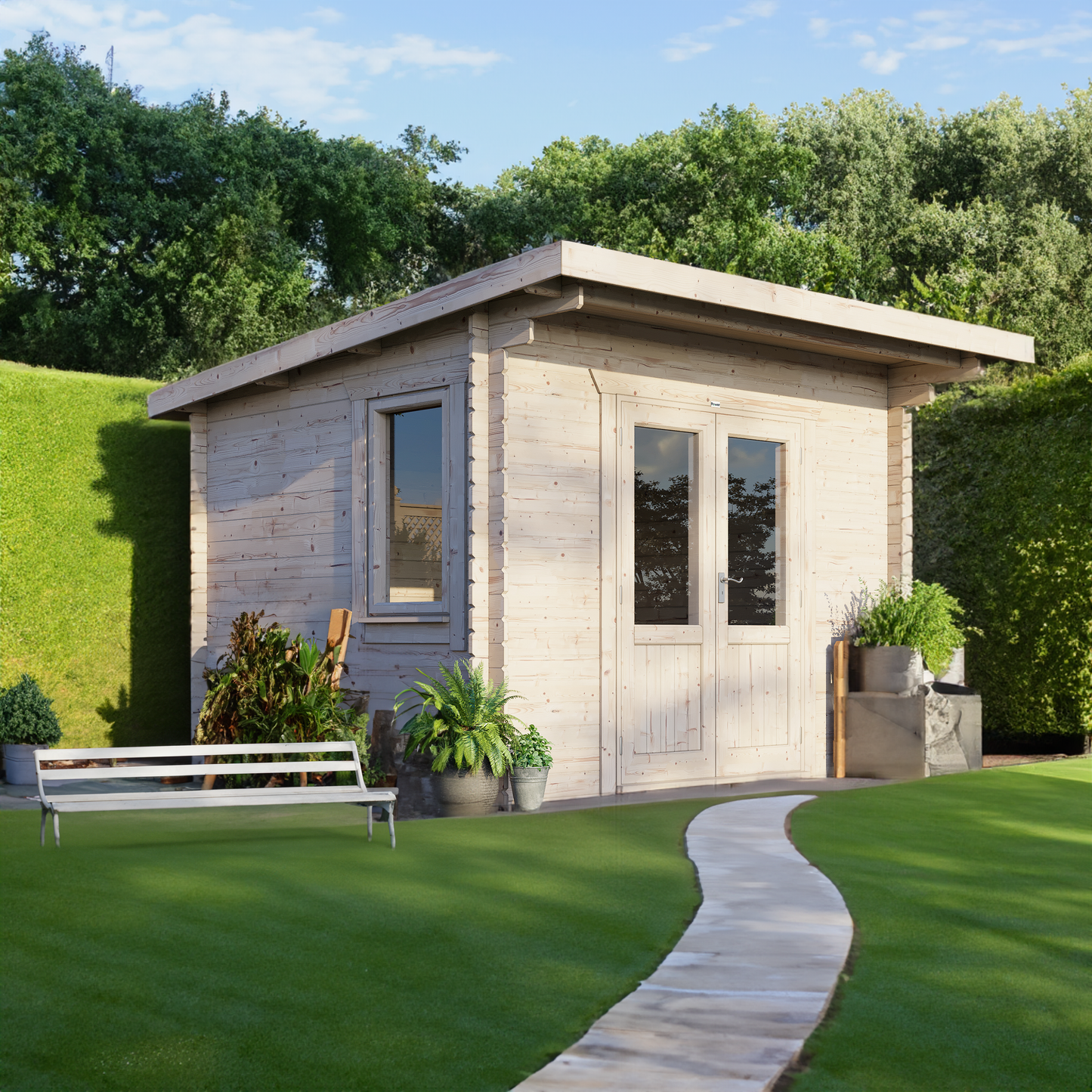 Pent Classic Log Cabin - 44mm