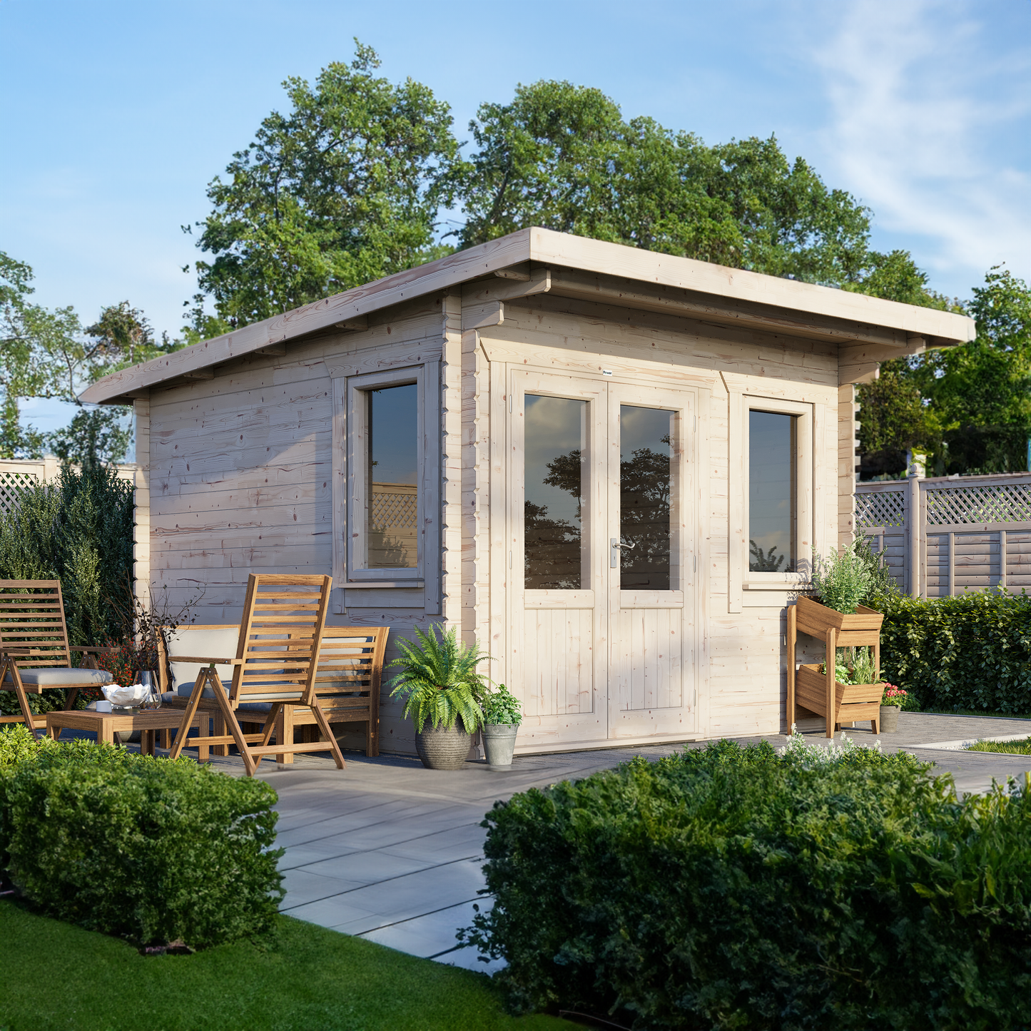 Pent Classic Log Cabin - 44mm