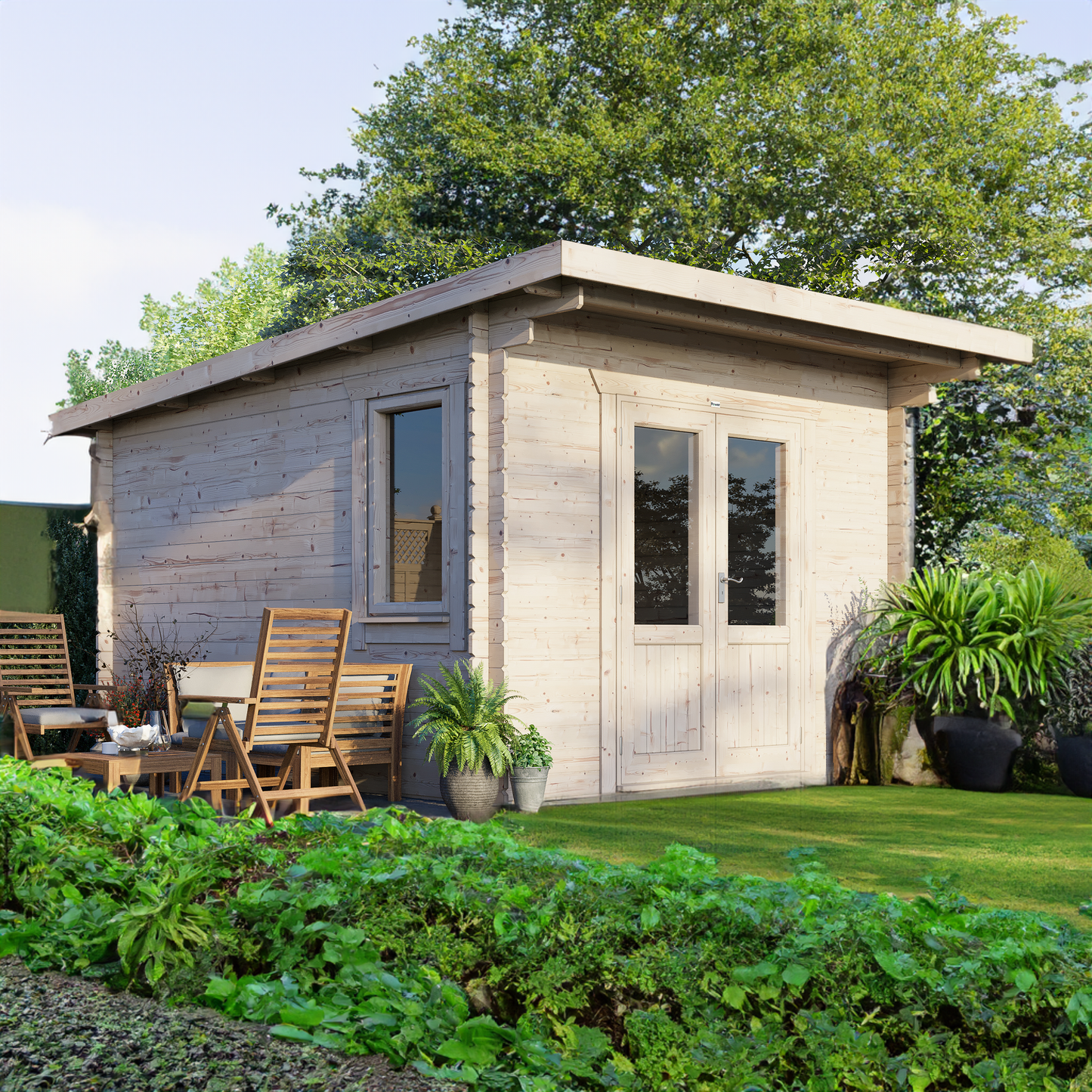 Pent Classic Log Cabin - 44mm