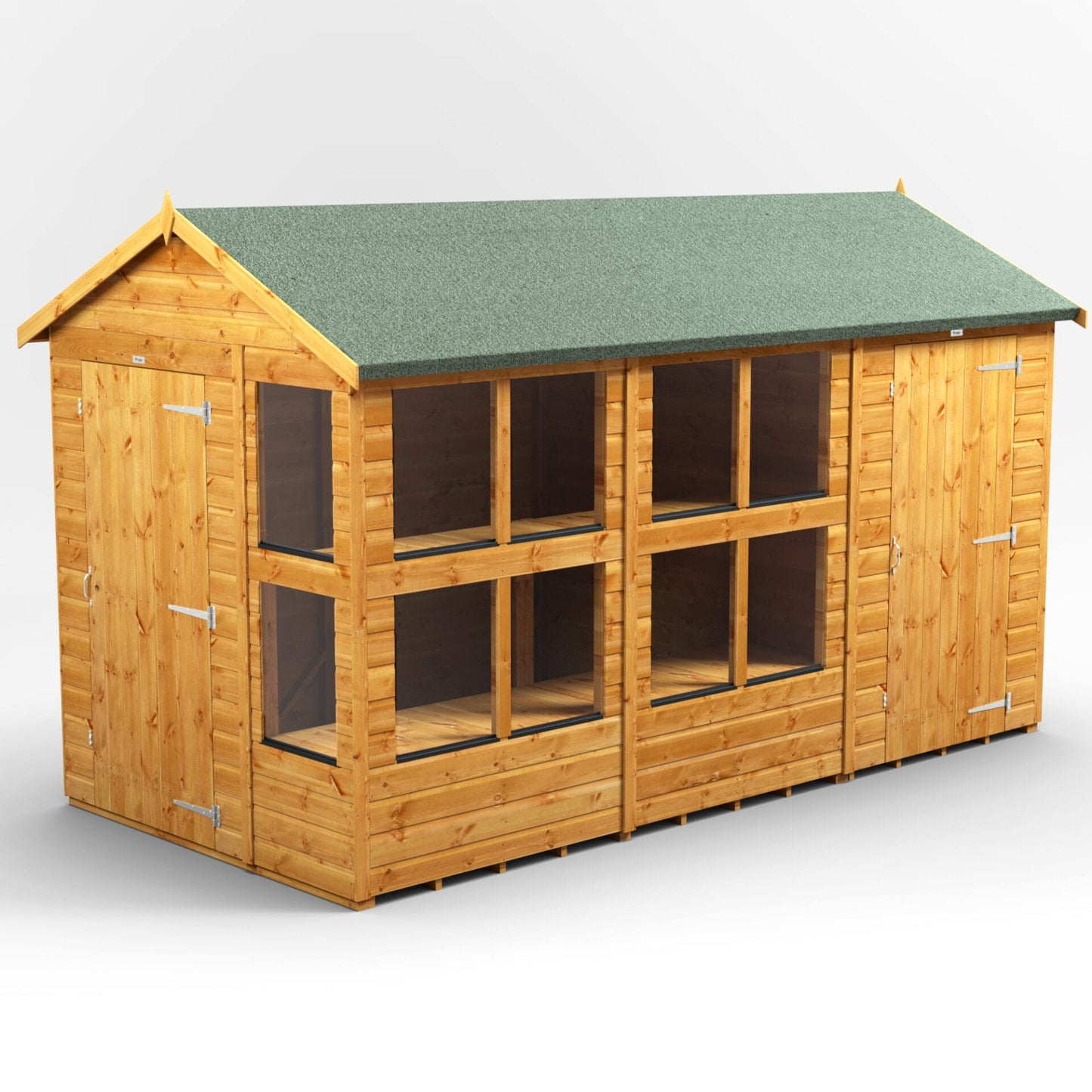 Kombi-Holz-Gewächshaus mit Satteldach