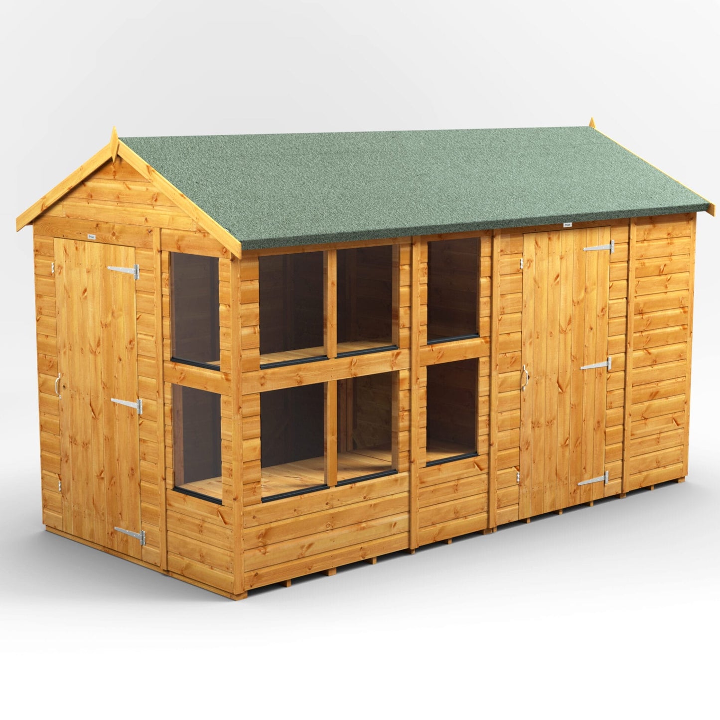 Kombi-Holz-Gewächshaus mit Satteldach