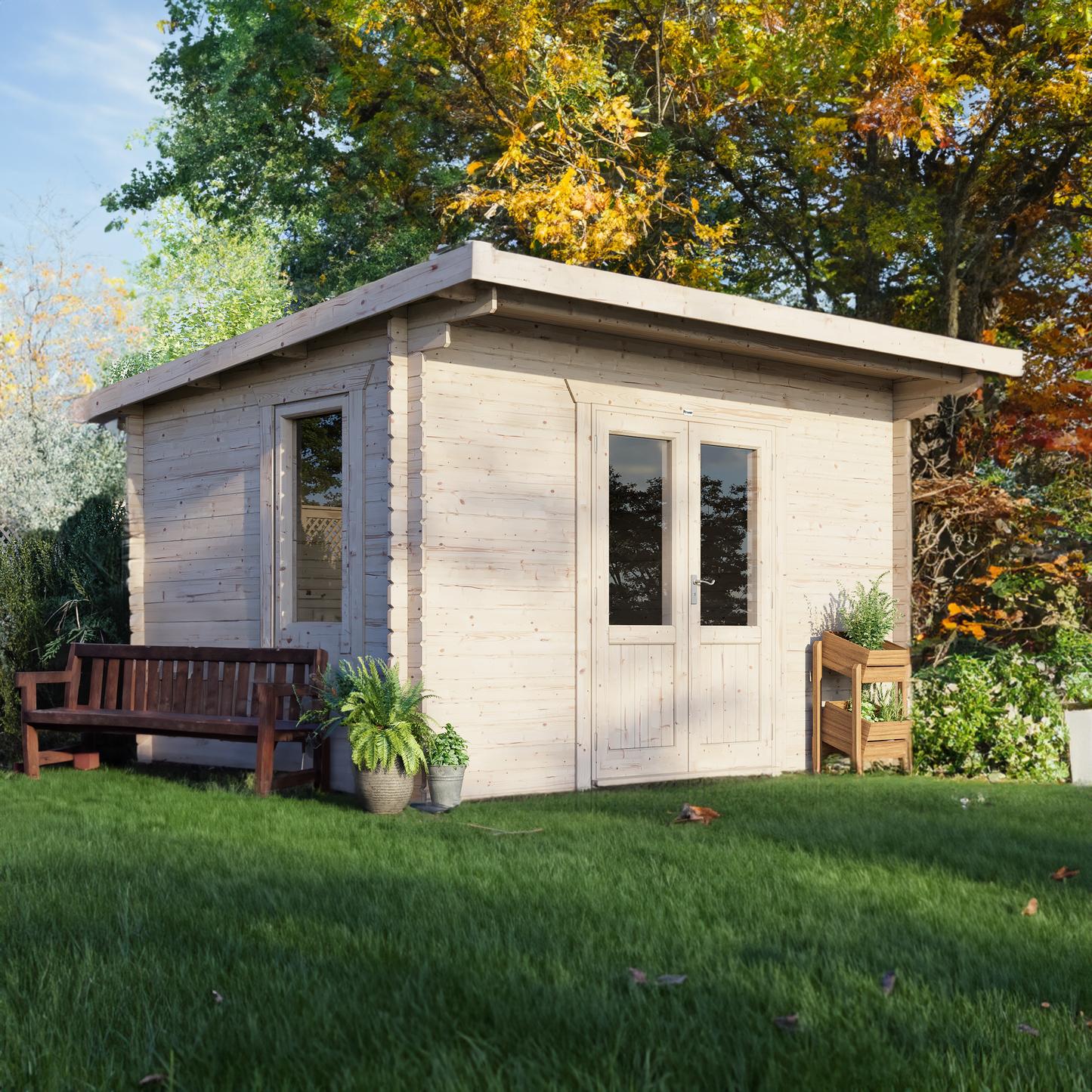 Pent Classic Log Cabin - 44mm