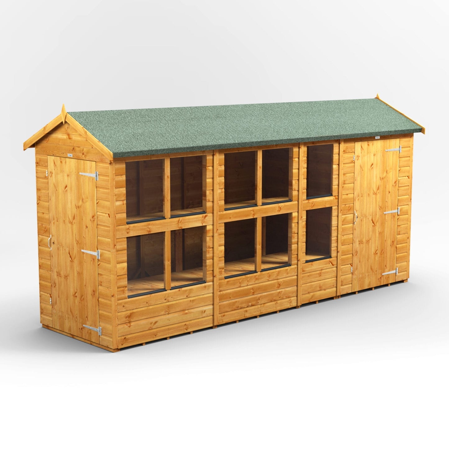 Kombi-Holz-Gewächshaus mit Satteldach