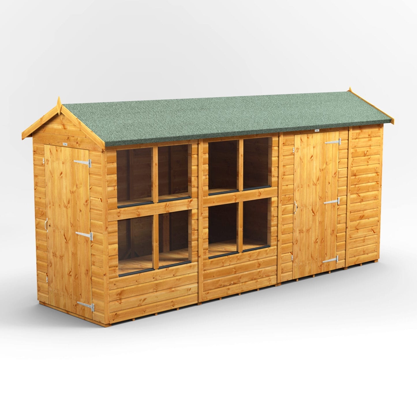 Kombi-Holz-Gewächshaus mit Satteldach