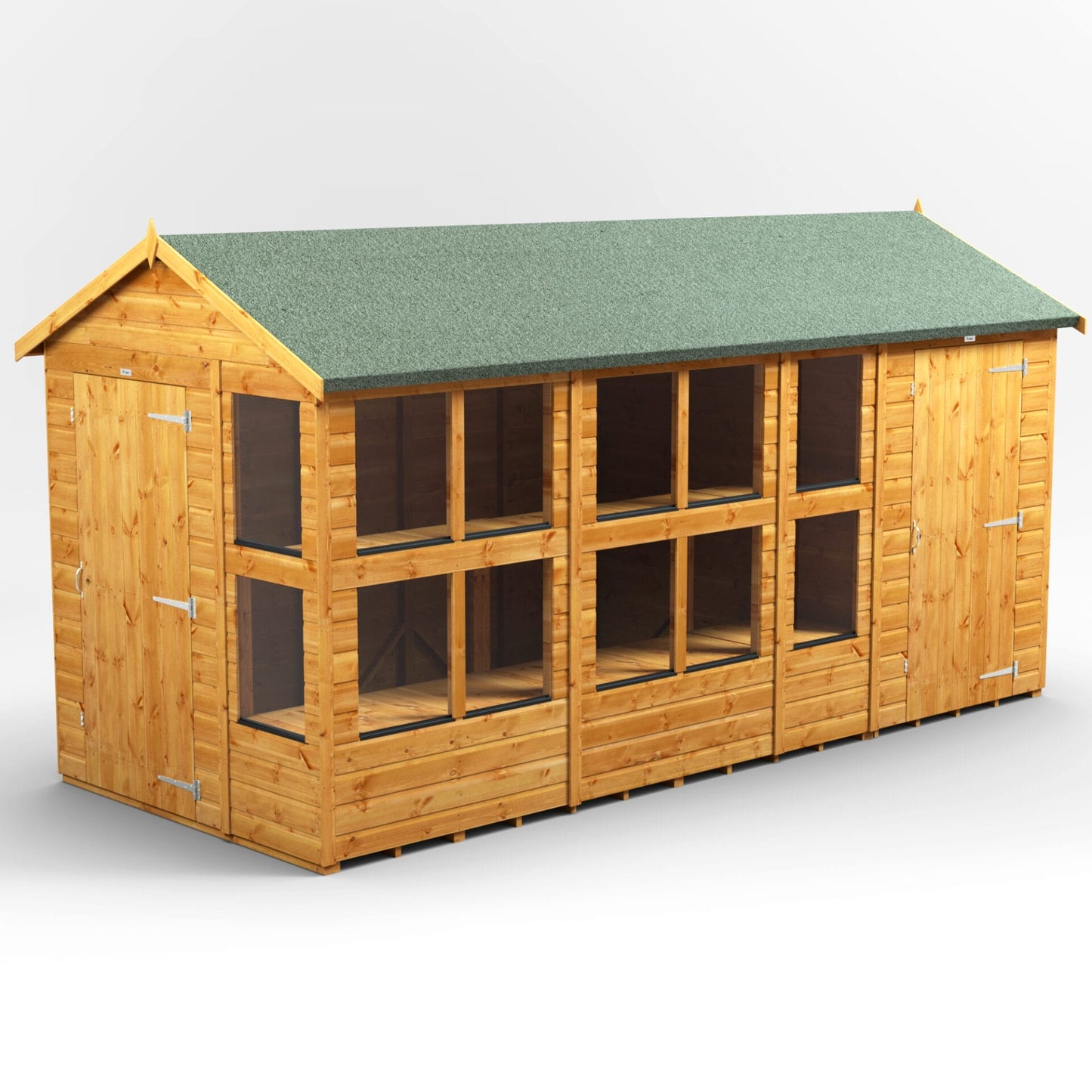 Kombi-Holz-Gewächshaus mit Satteldach