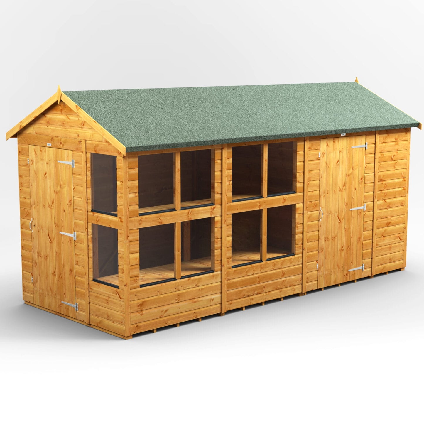 Kombi-Holz-Gewächshaus mit Satteldach