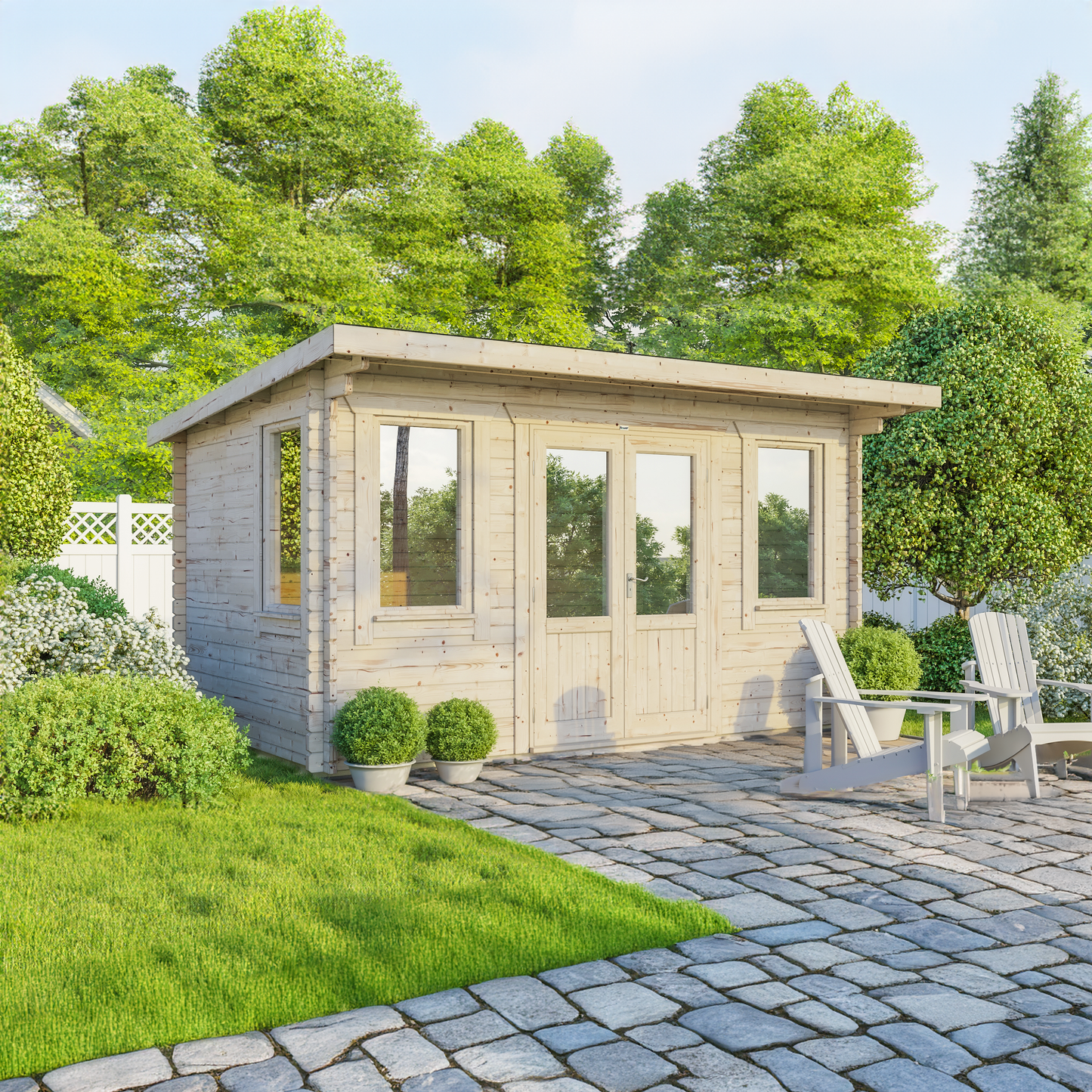 Pent Classic Log Cabin - 44mm