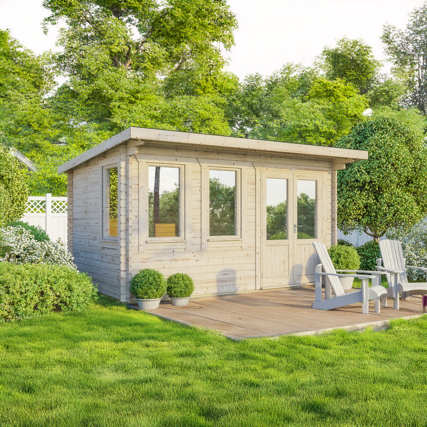 Pent Classic Log Cabin - 44mm