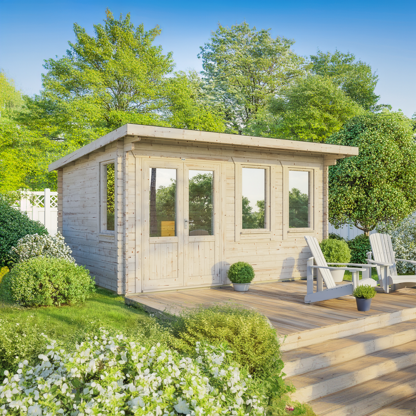 Pent Classic Log Cabin - 44mm