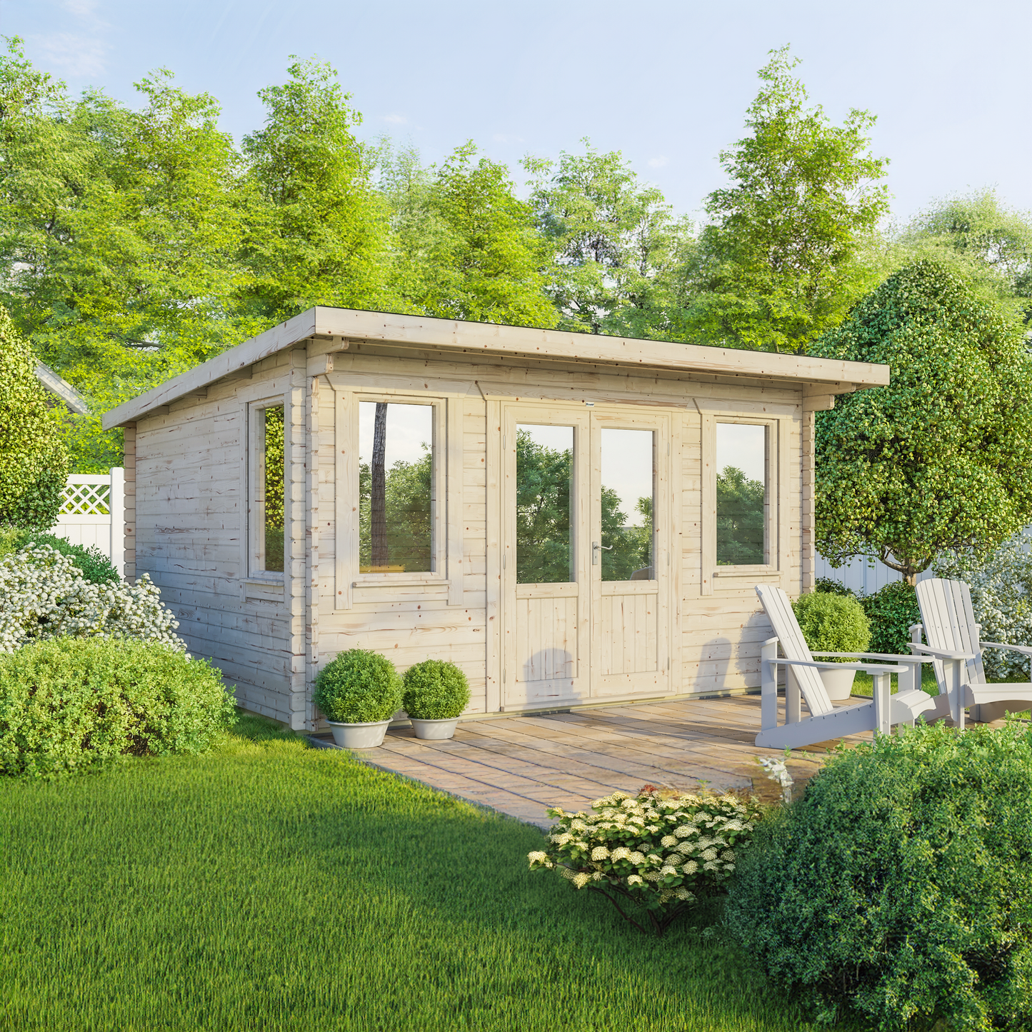 Pent Classic Log Cabin - 44mm