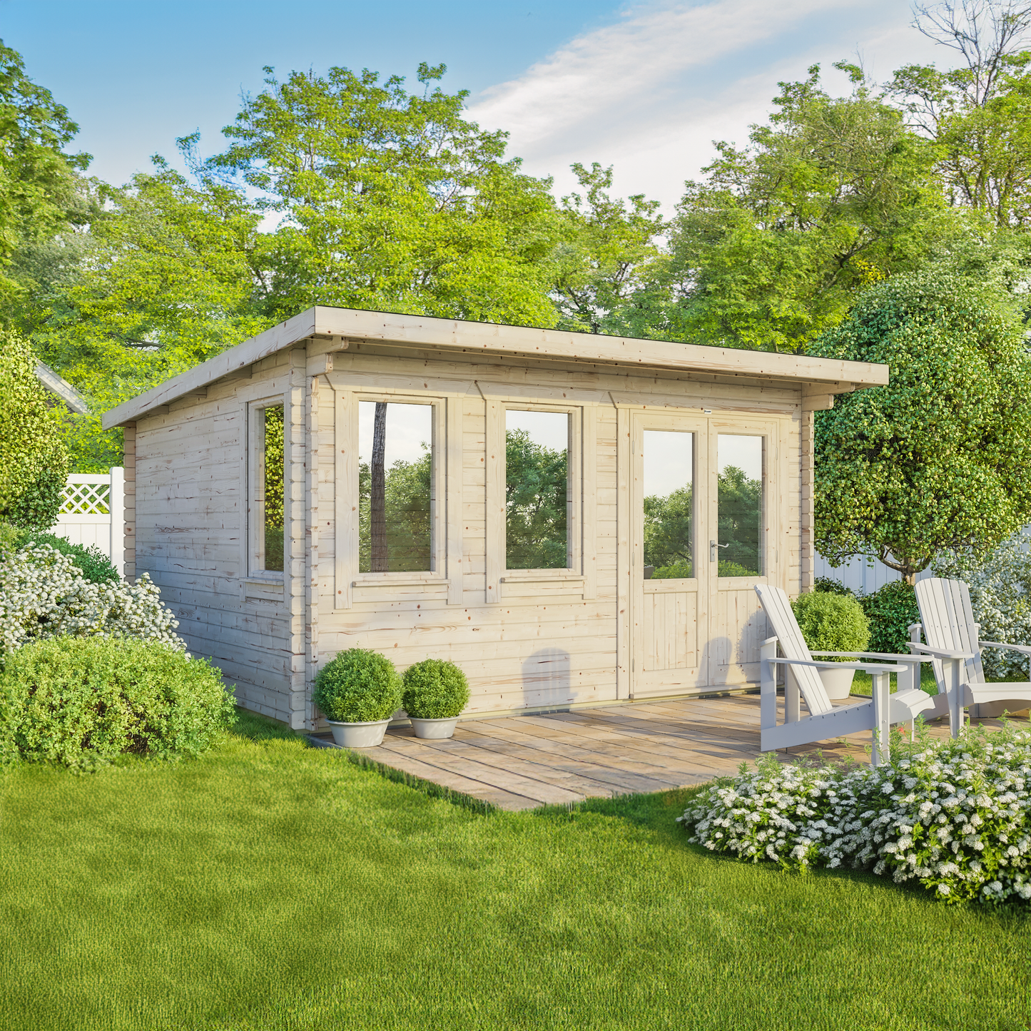 Pent Classic Log Cabin - 44mm