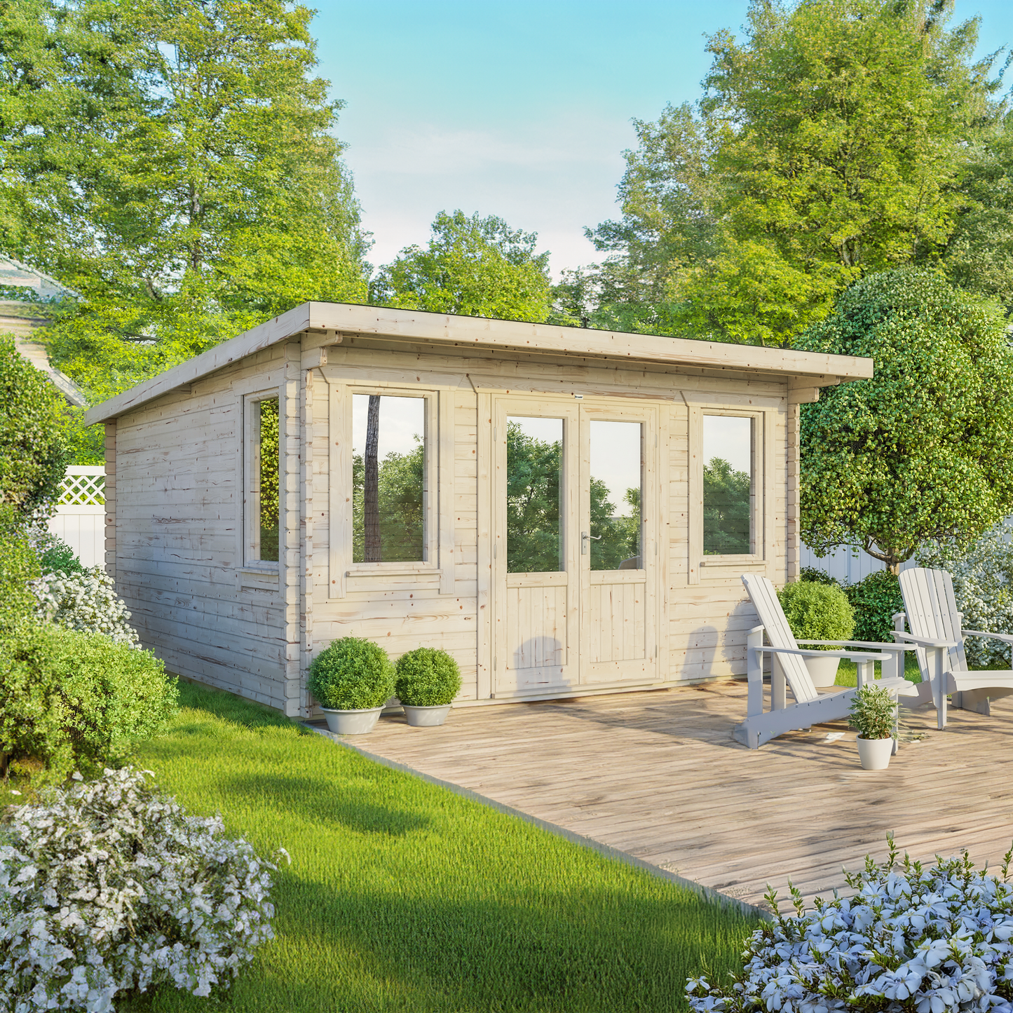 Pent Classic Log Cabin - 44mm