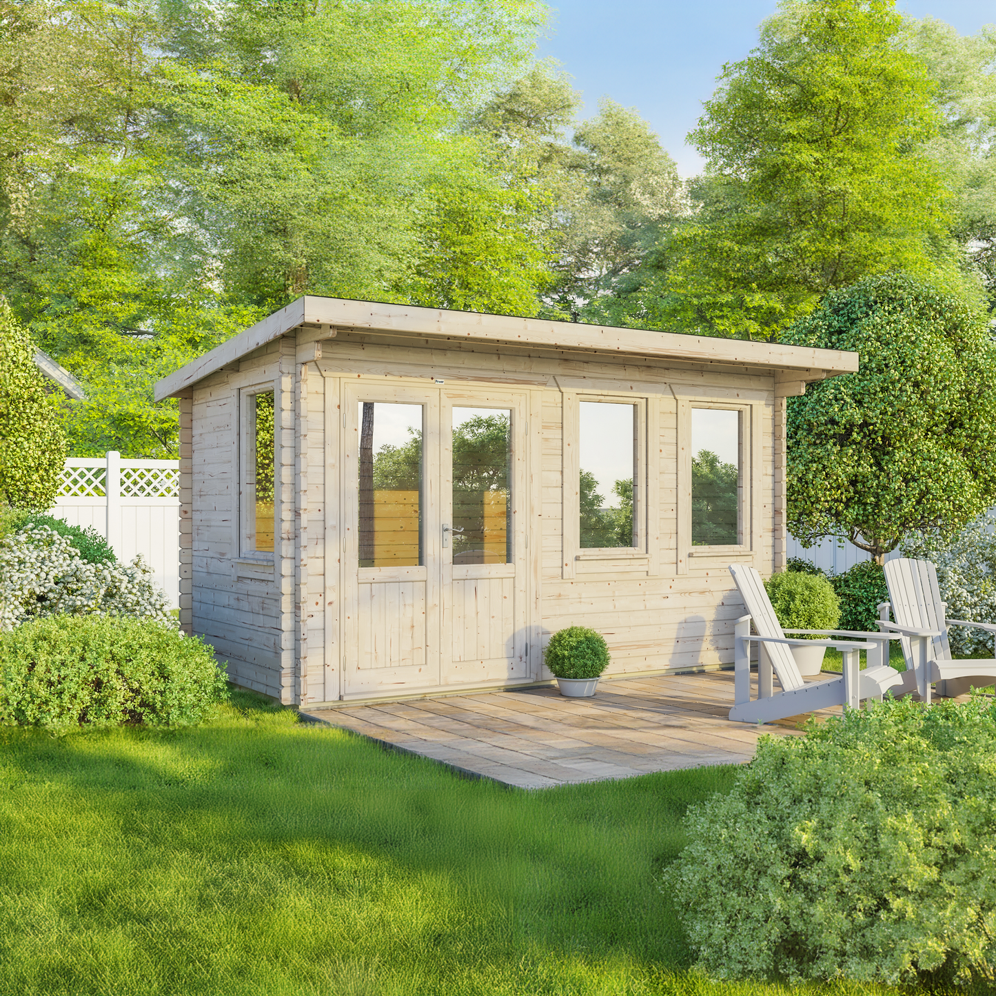 Pent Classic Log Cabin - 44mm