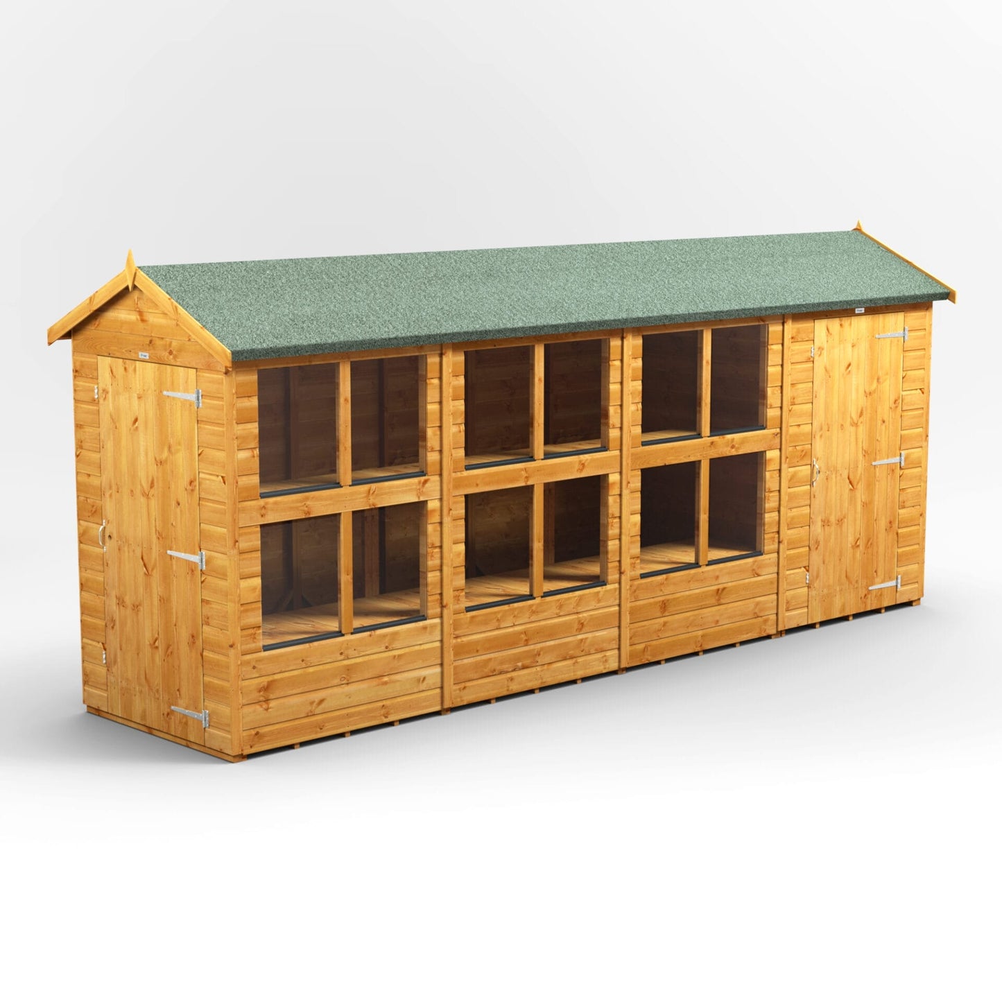 Kombi-Holz-Gewächshaus mit Satteldach