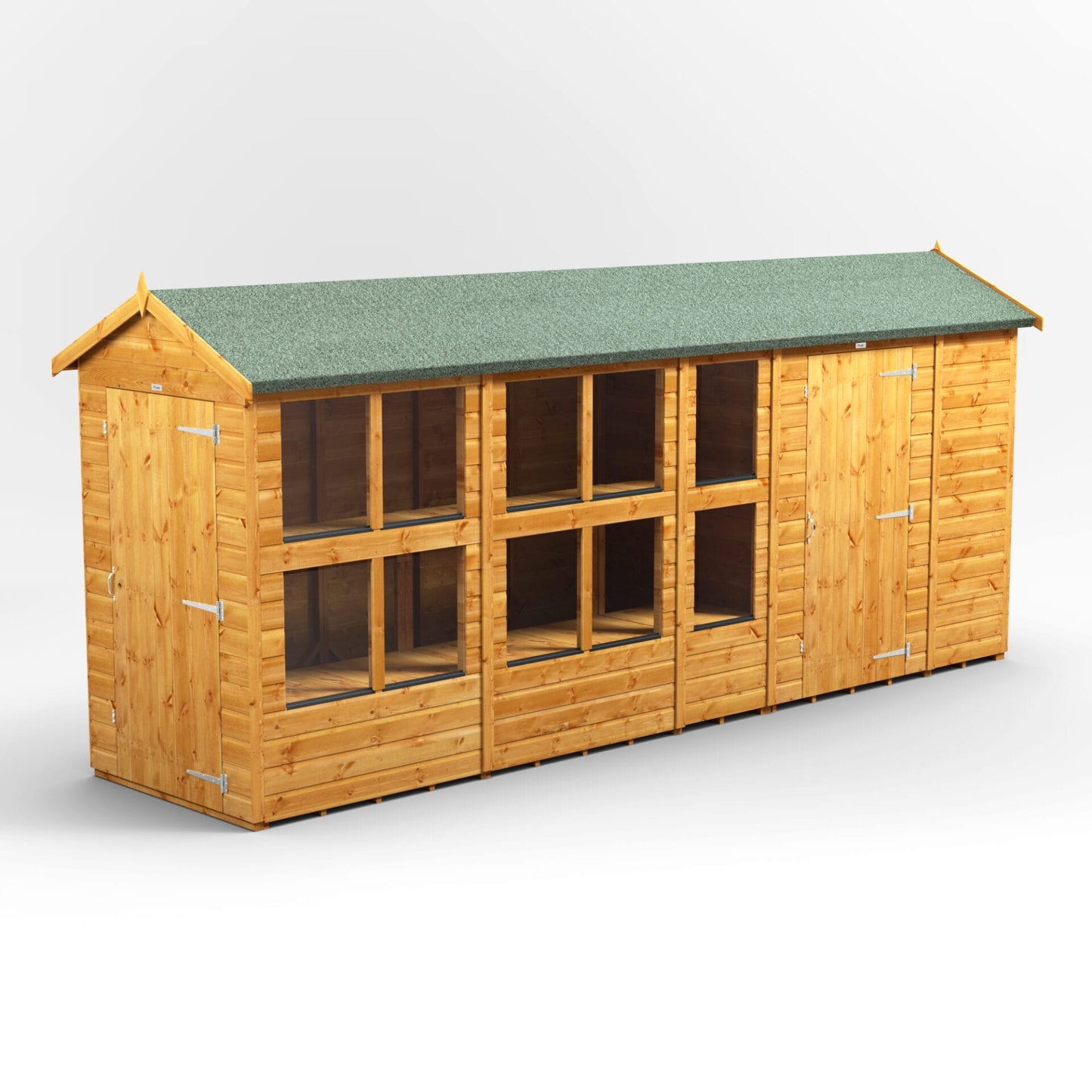 Kombi-Holz-Gewächshaus mit Satteldach