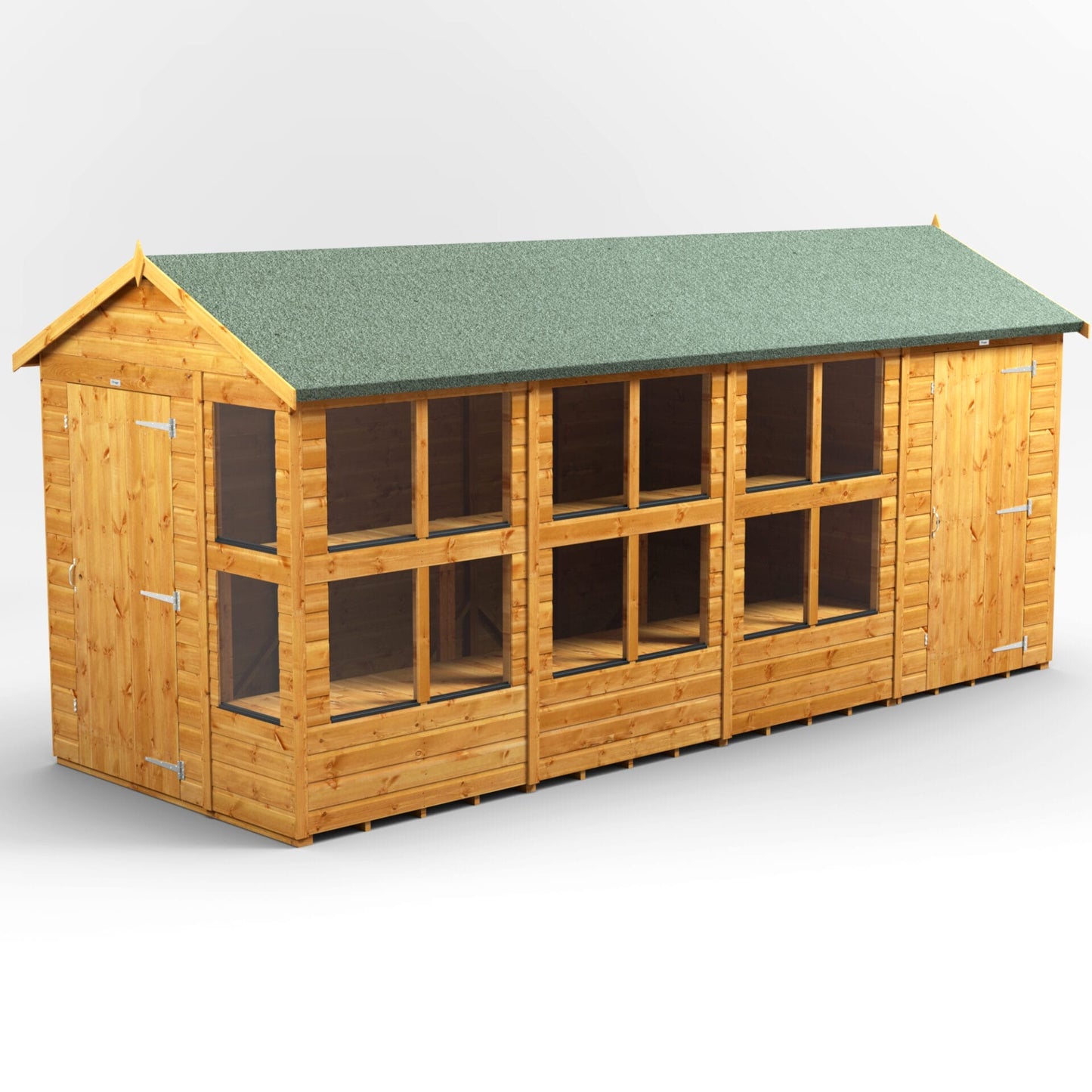 Kombi-Holz-Gewächshaus mit Satteldach