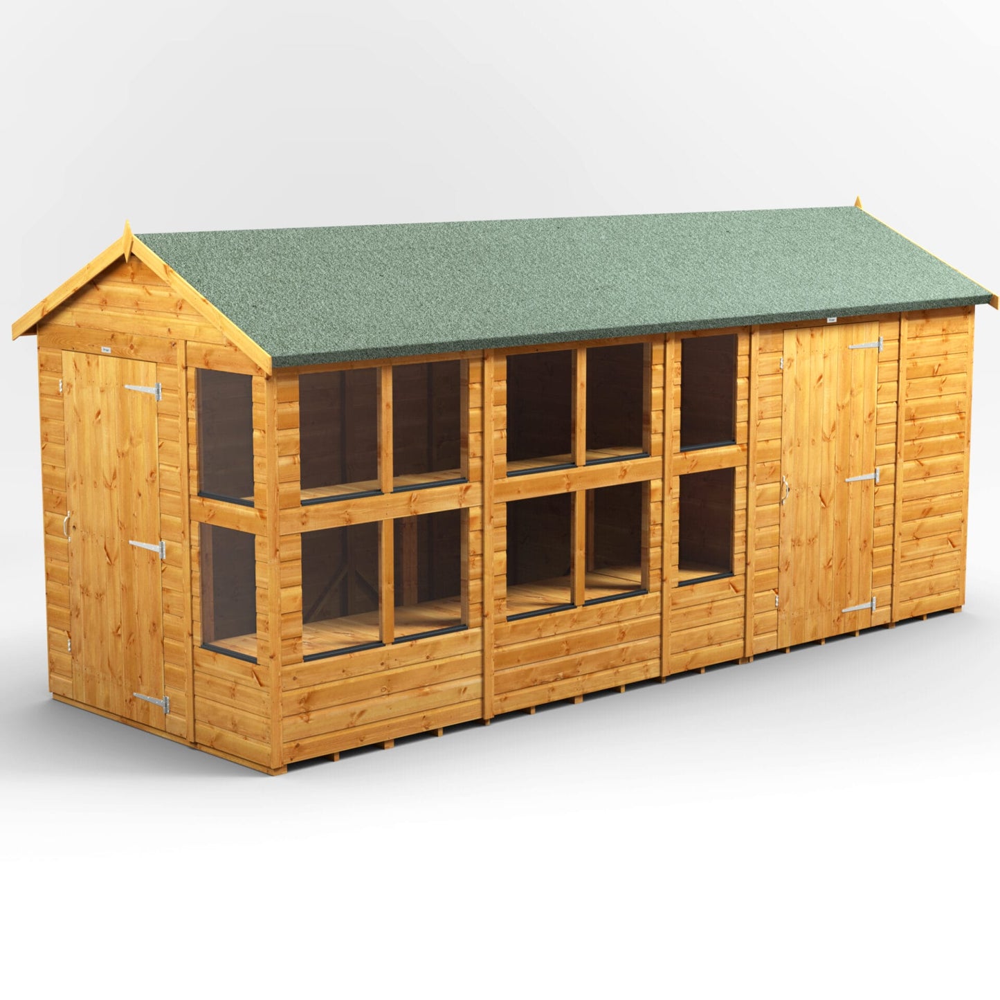 Kombi-Holz-Gewächshaus mit Satteldach