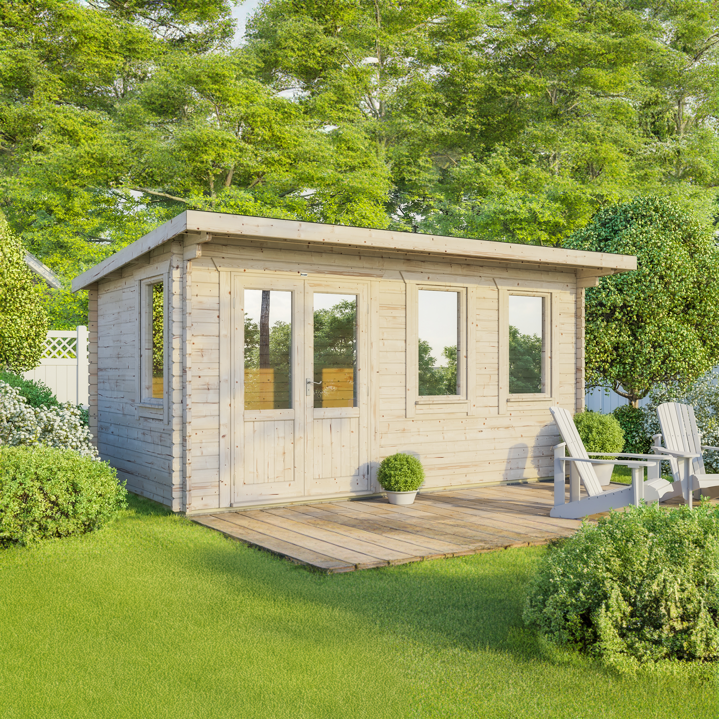 Pent Classic Log Cabin - 44mm