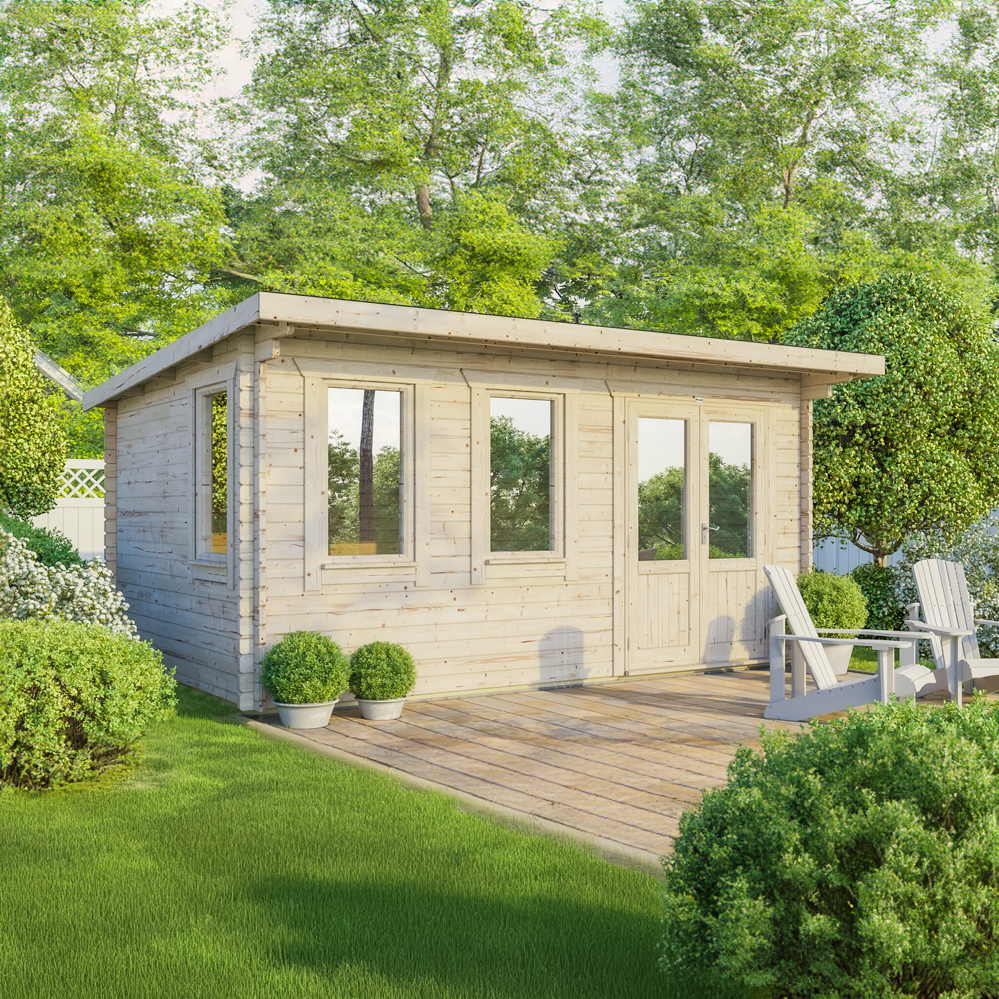 Pent Classic Log Cabin - 44mm