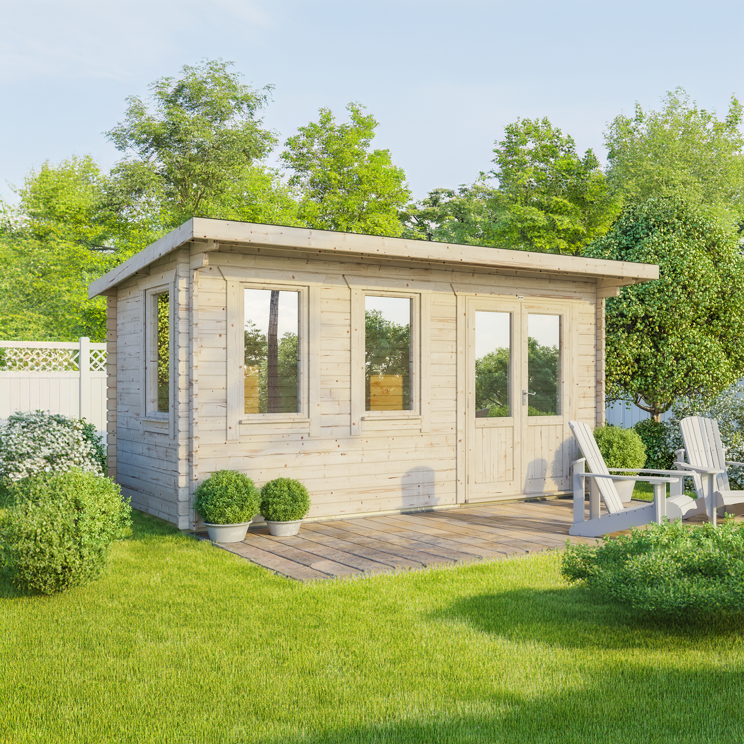 Pent Classic Log Cabin - 44mm