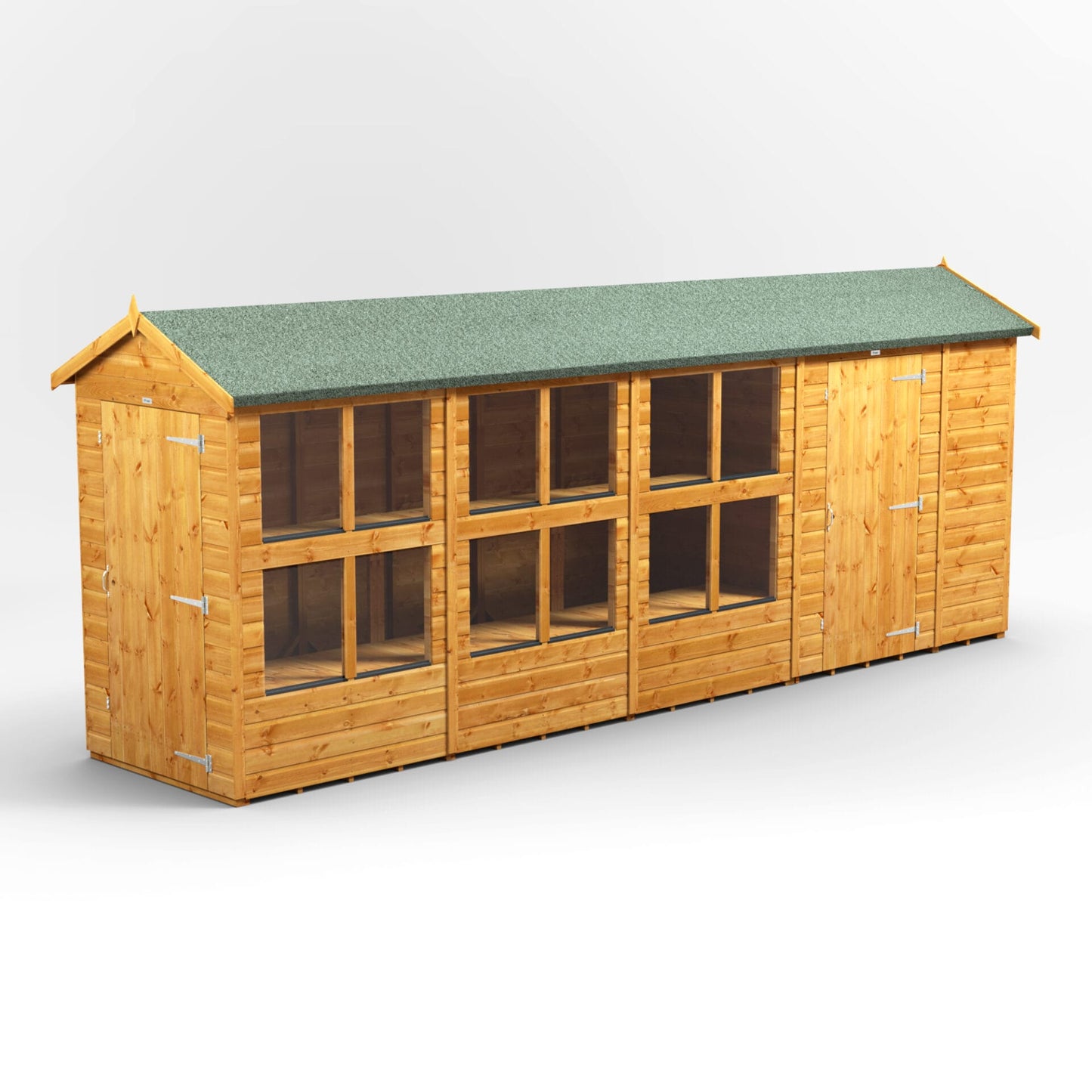 Kombi-Holz-Gewächshaus mit Satteldach