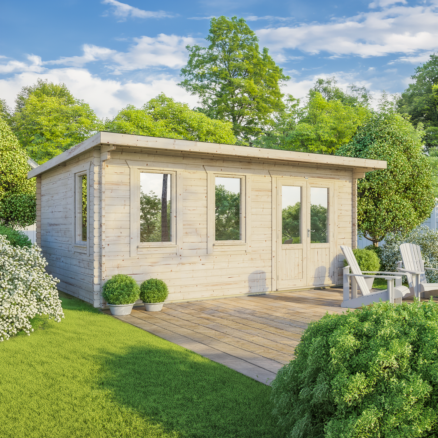 Pent Classic Log Cabin - 44mm