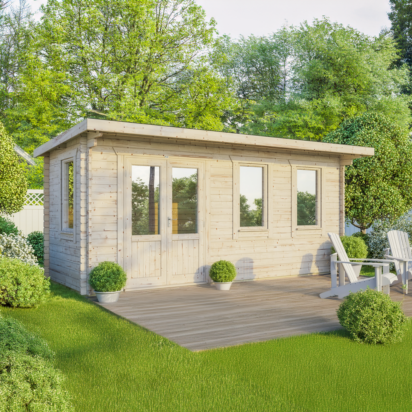 Pent Classic Log Cabin - 44mm