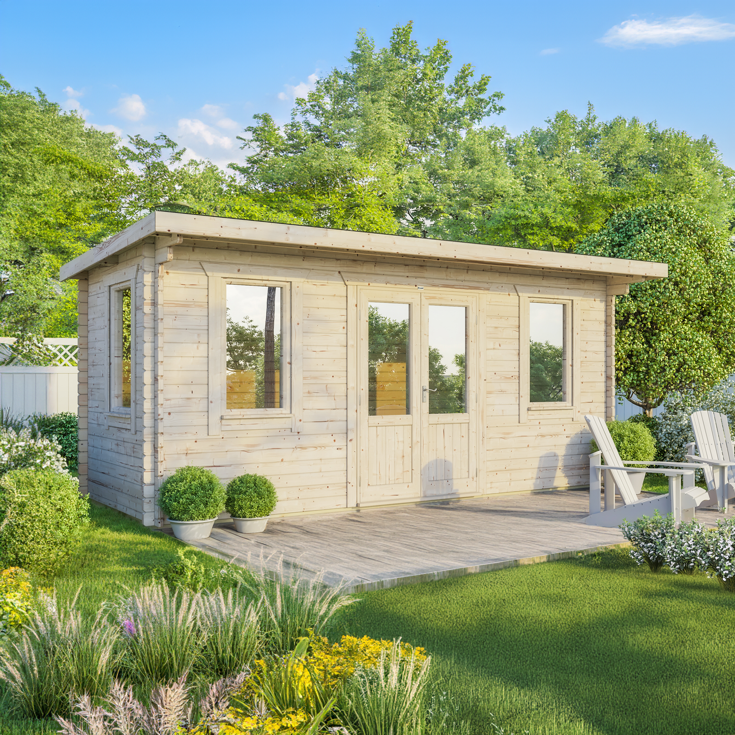 Pent Classic Log Cabin - 44mm
