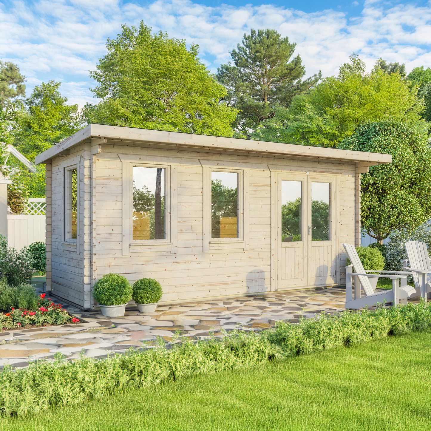 Pent Classic Log Cabin - 44mm