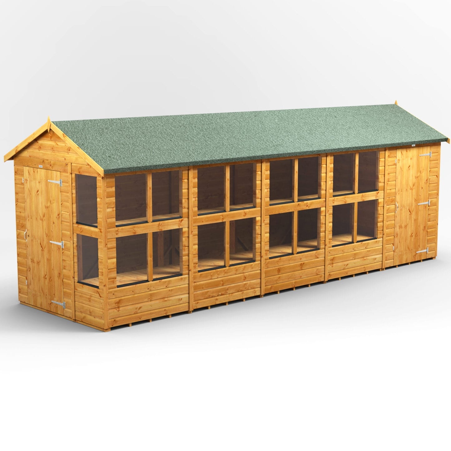 Kombi-Holz-Gewächshaus mit Satteldach