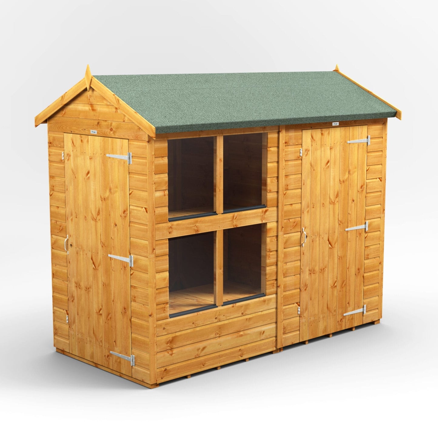 Kombi-Holz-Gewächshaus mit Satteldach