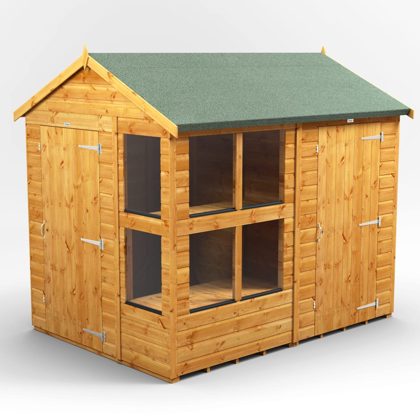 Kombi-Holz-Gewächshaus mit Satteldach