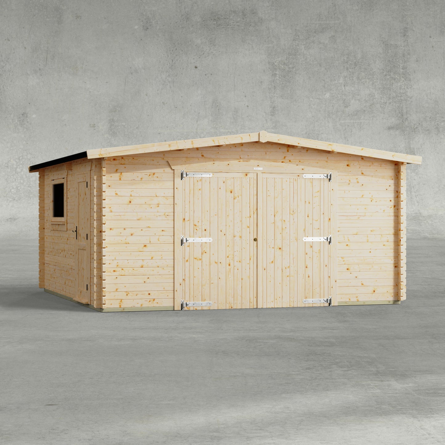 Blockhütte mit Satteldach - 44 mm