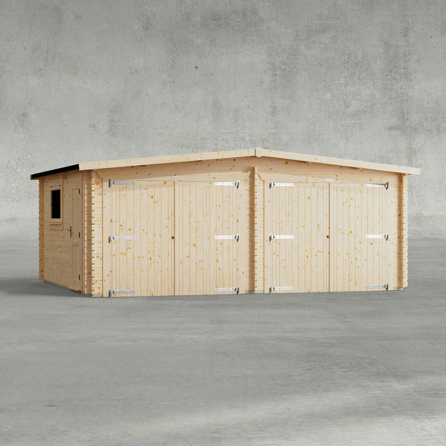 Apex Log Cabin Double Garage