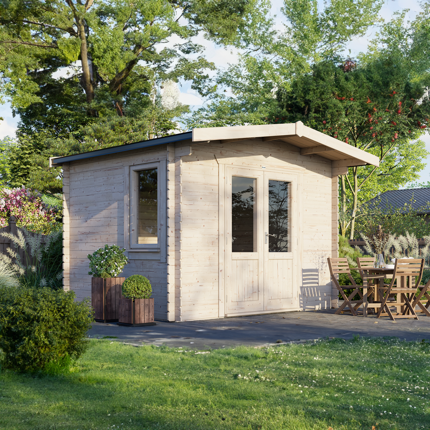 Classic Chalet Blockhütte - 44 mm