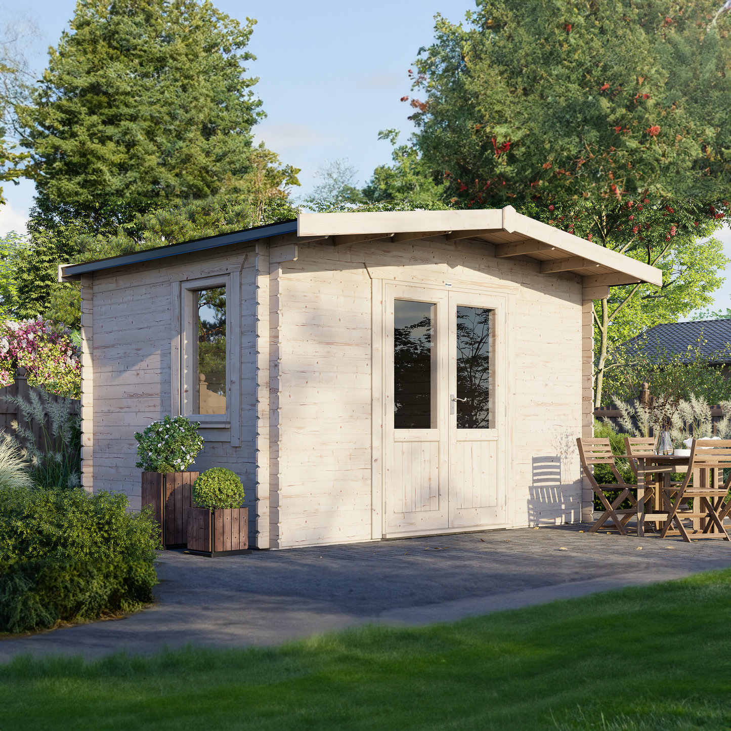 Classic Chalet Blockhütte - 44 mm