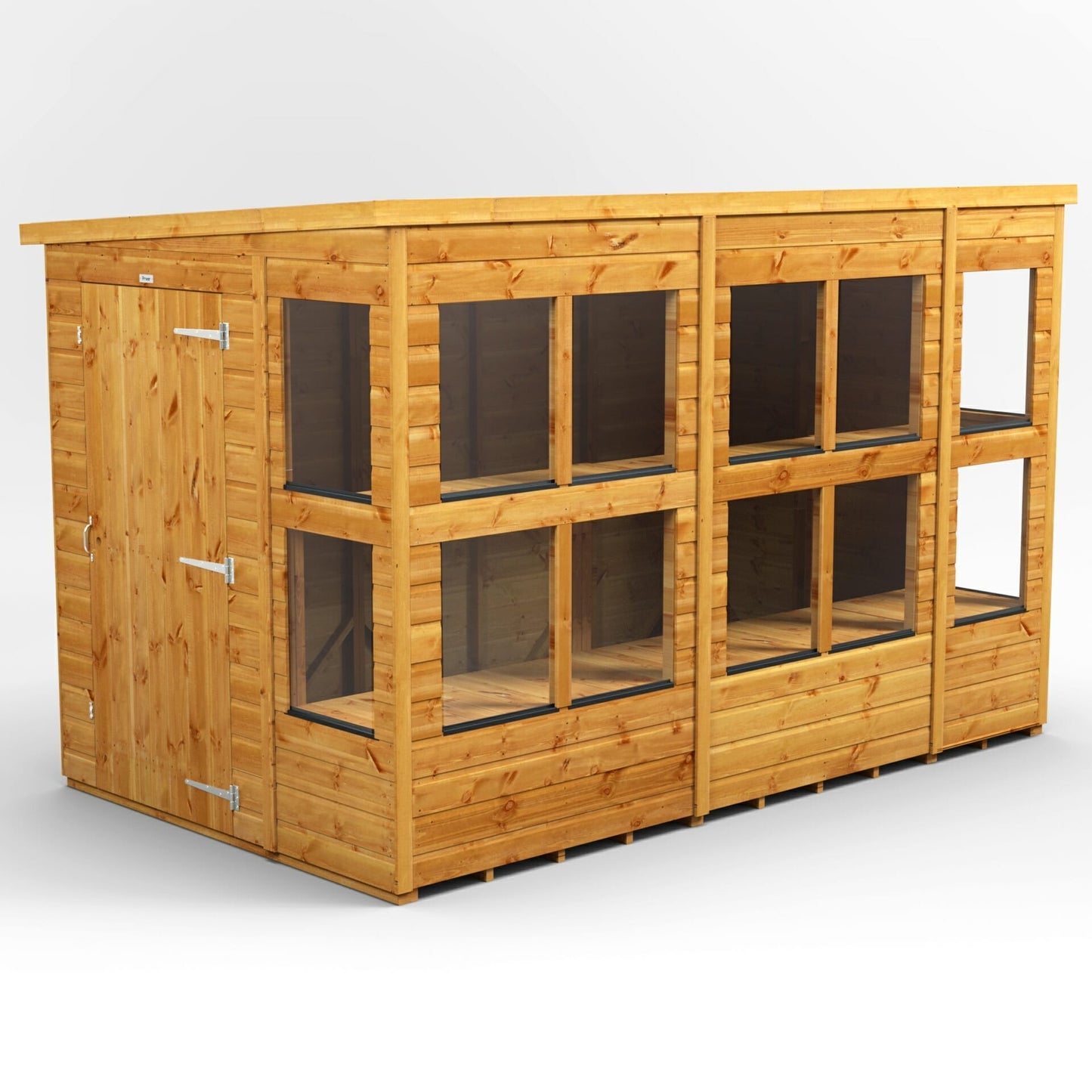Holz-Gewächshaus mit Pultdach