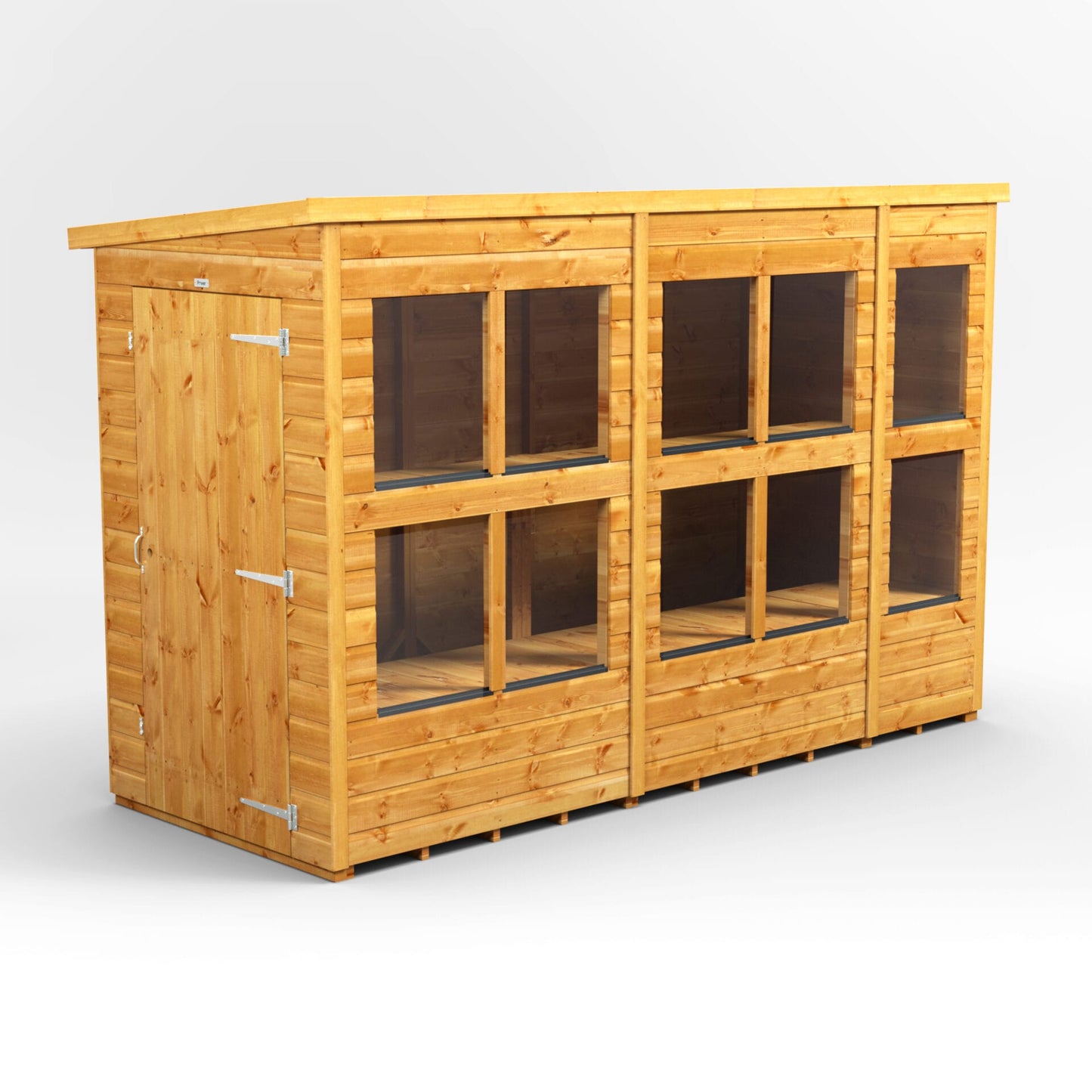 Holz-Gewächshaus mit Pultdach