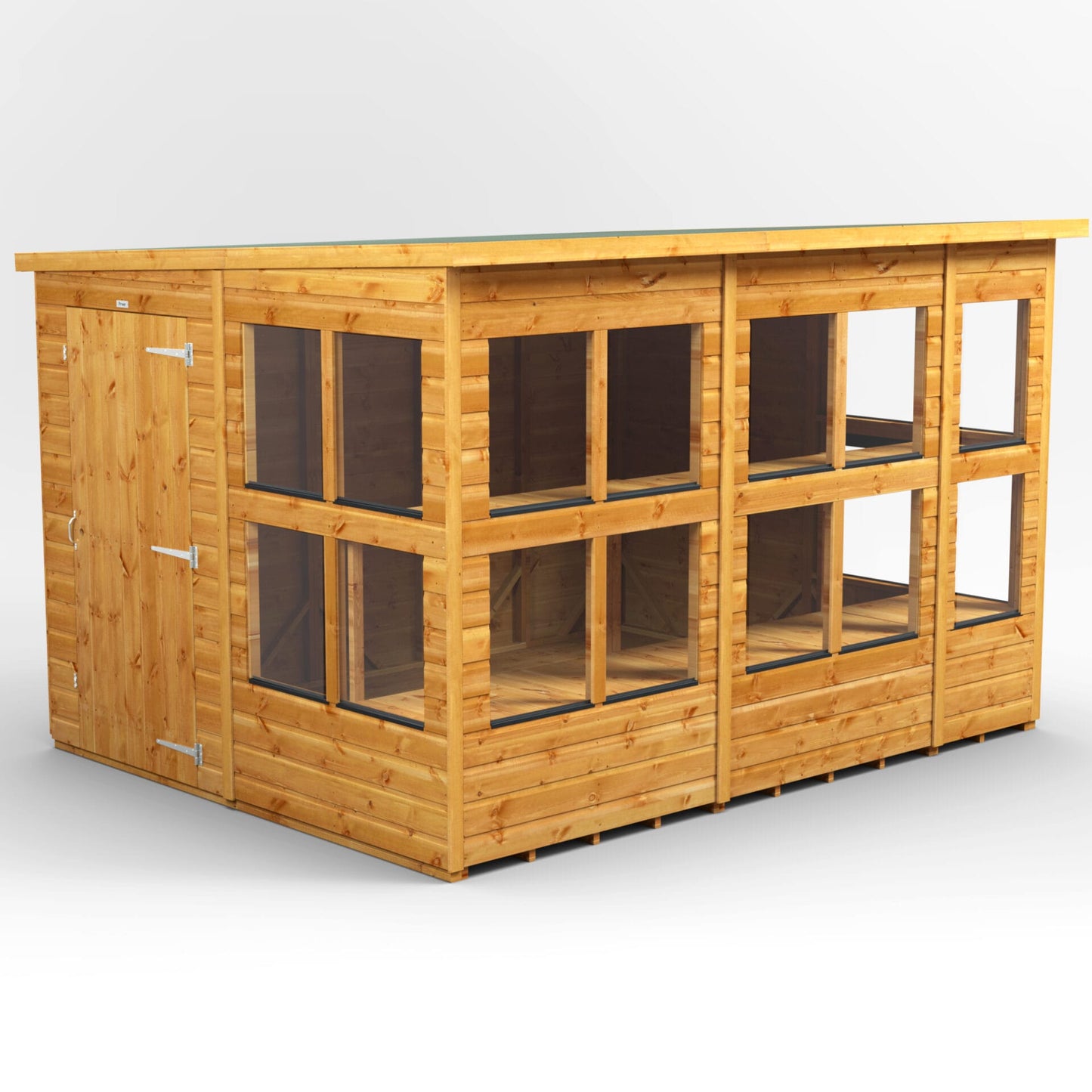 Holz-Gewächshaus mit Pultdach