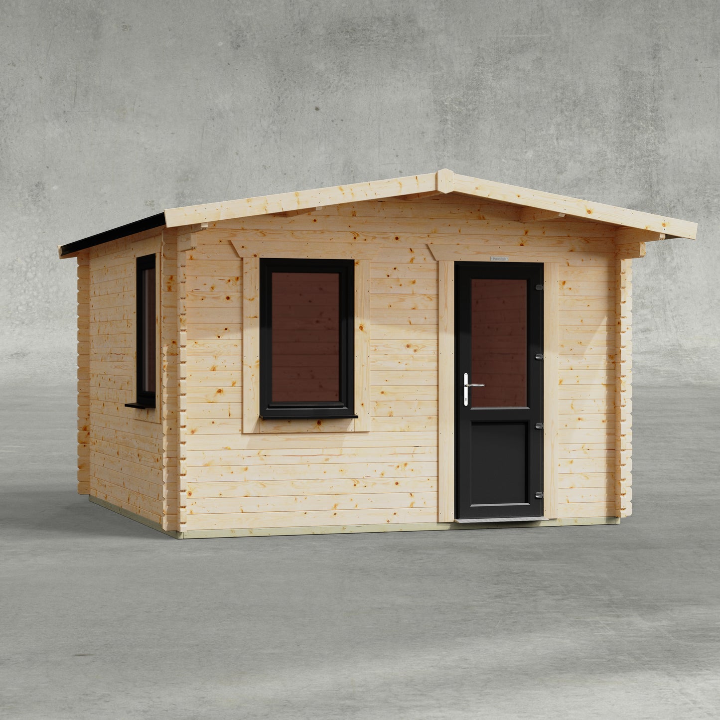 Blockhütte mit Satteldach - 44 mm
