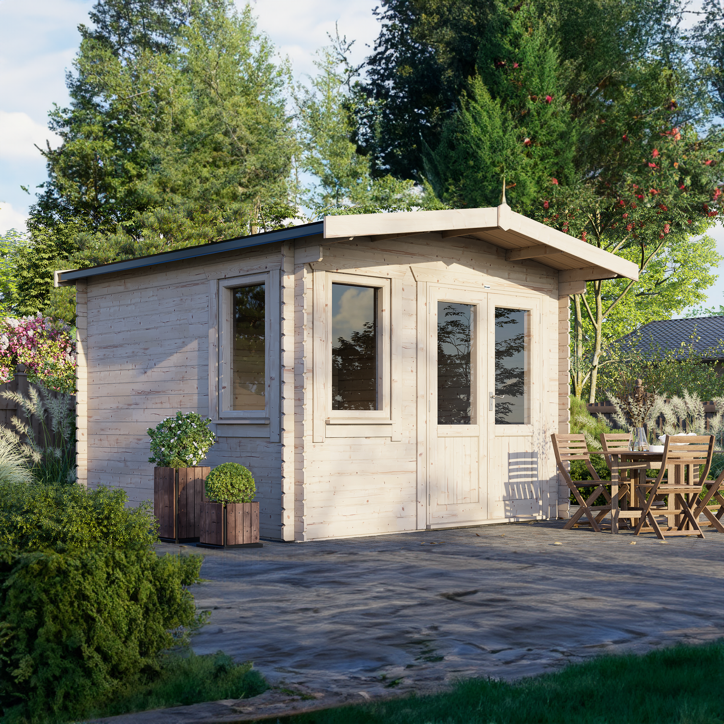 Classic Chalet Blockhütte - 44 mm