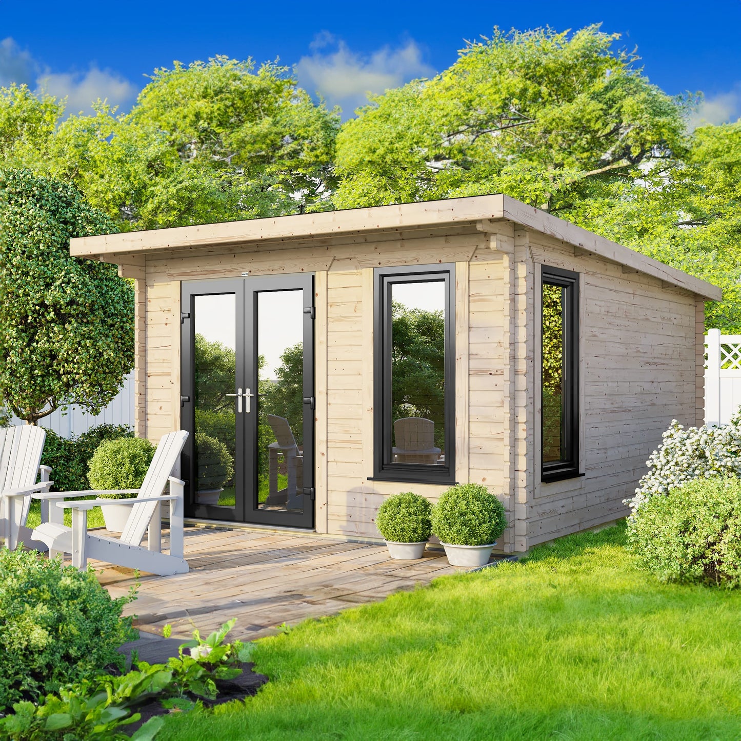 Pent Log Cabin