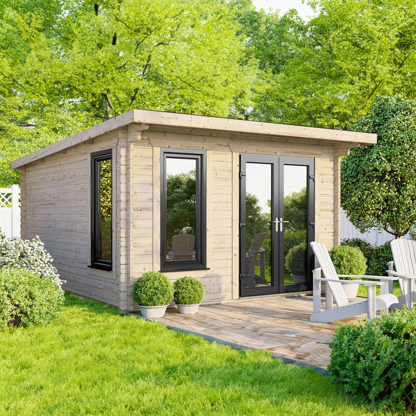 Pent Log Cabin