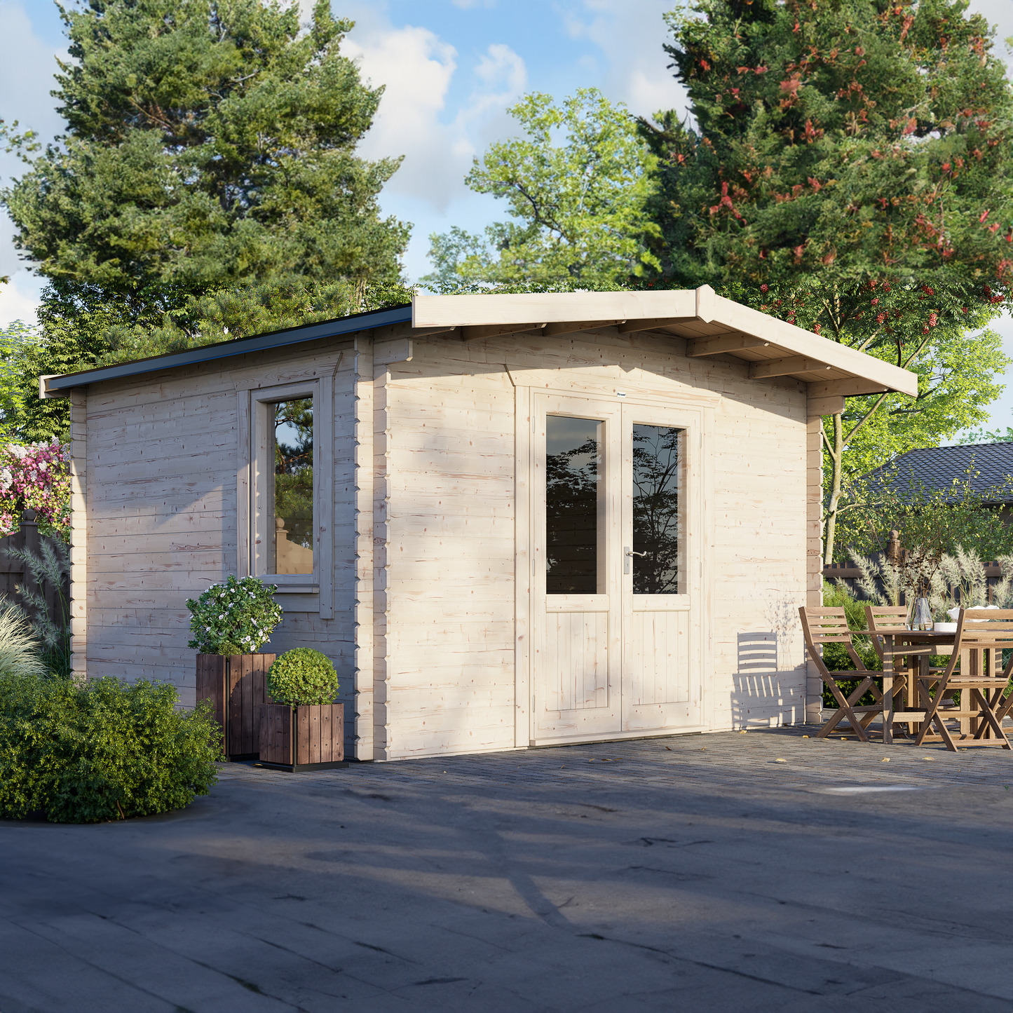 Classic Chalet Blockhütte - 44 mm