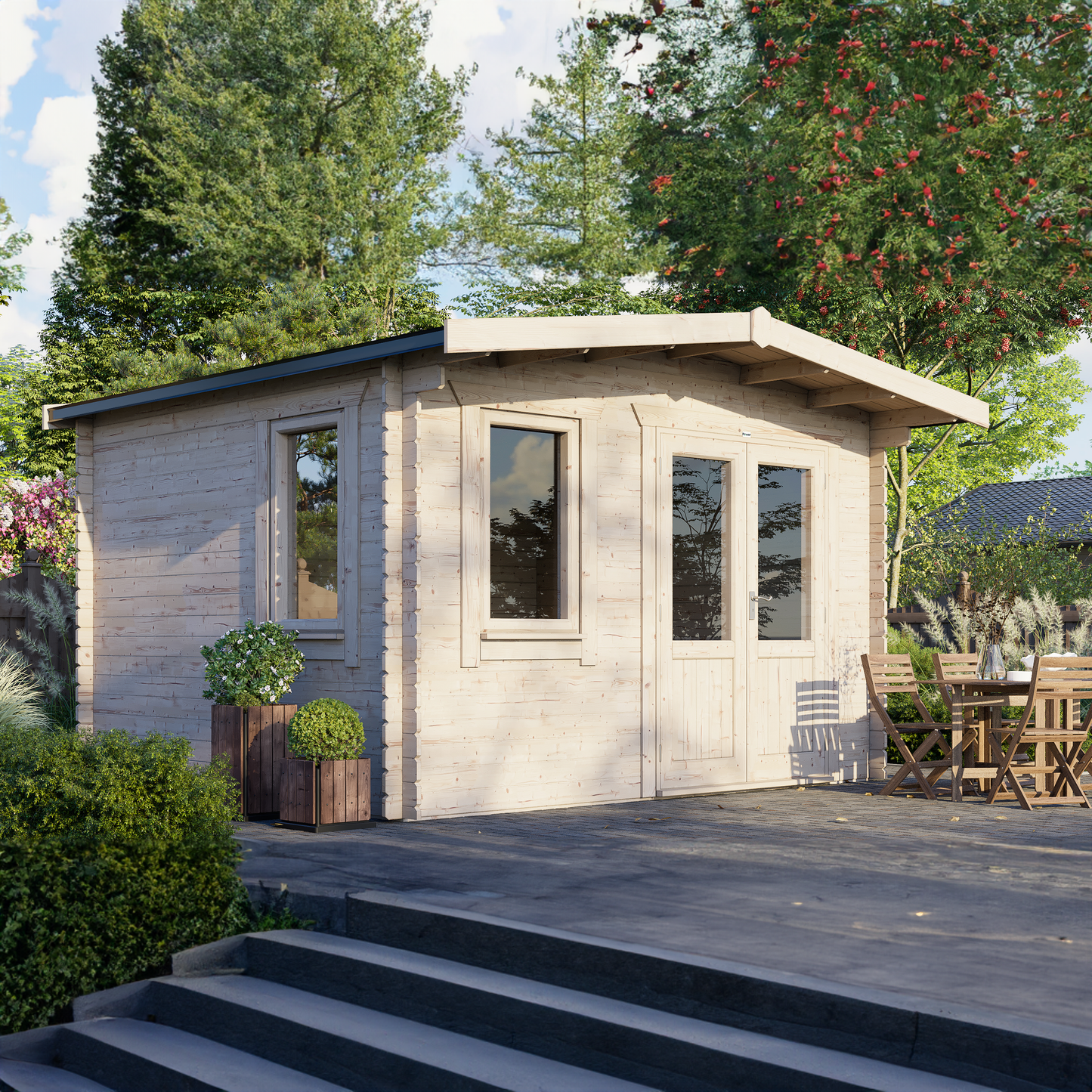 Classic Chalet Blockhütte - 44 mm