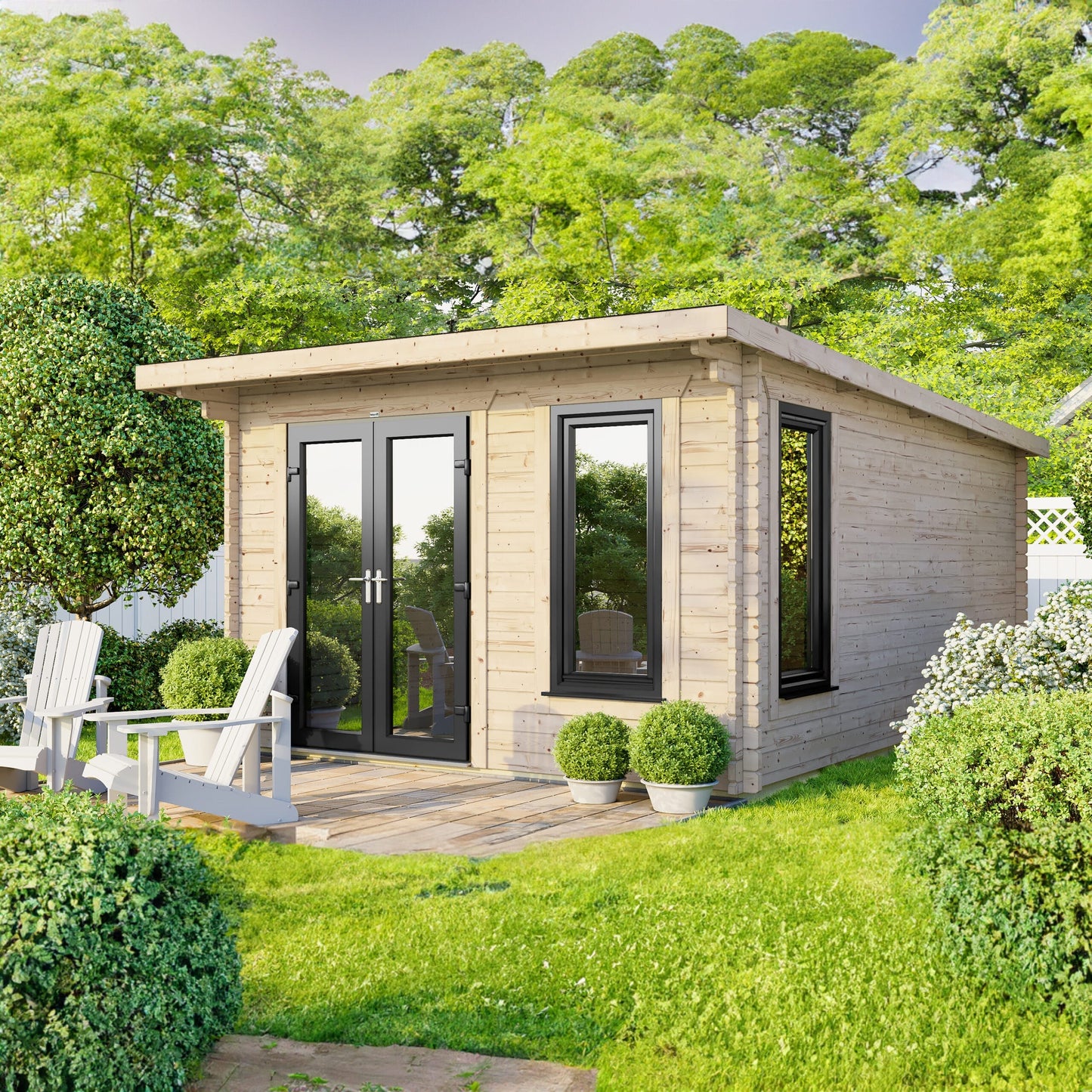 Pent Log Cabin